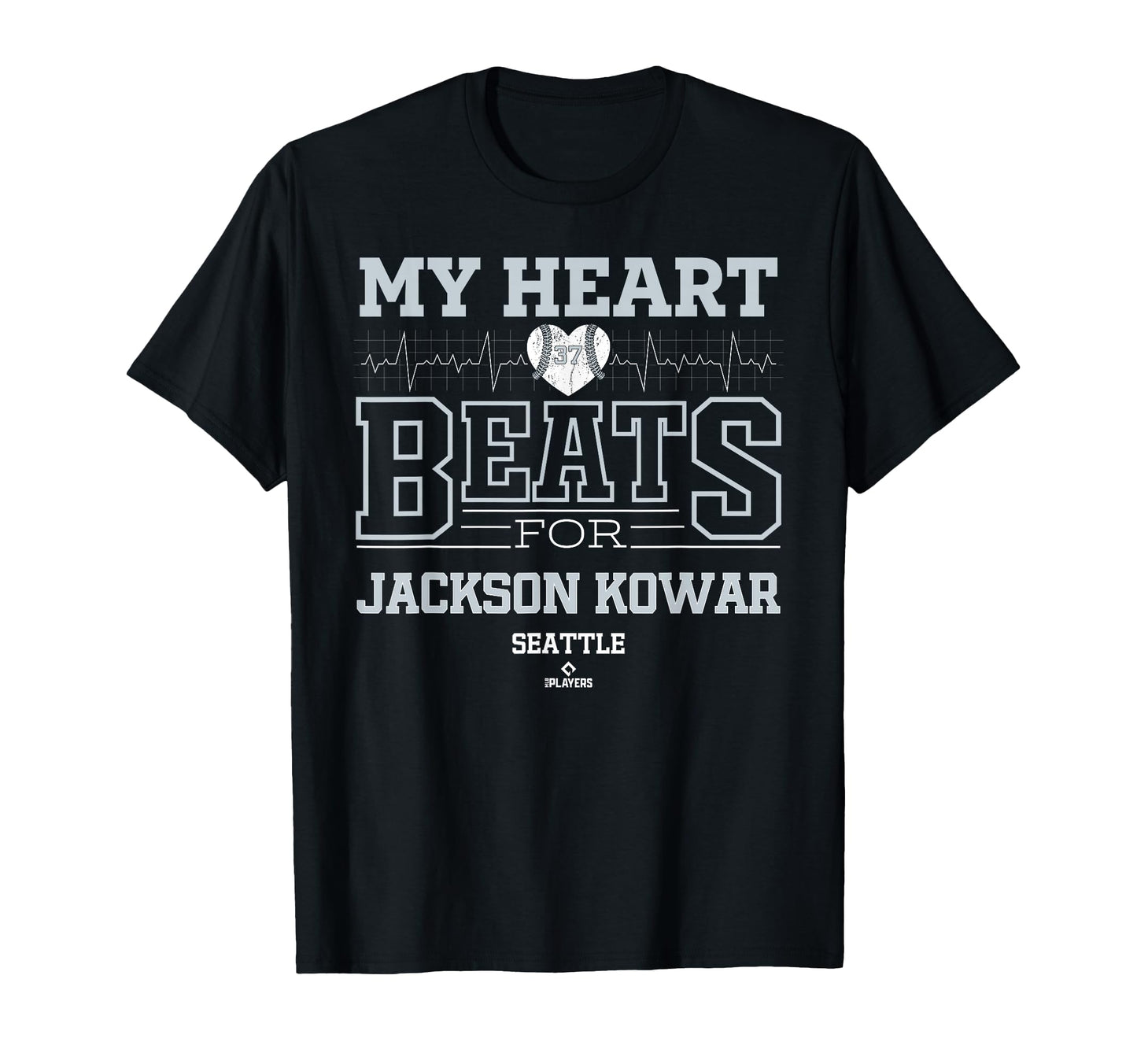 My Heart Beats Jackson Kowar Seattle T-Shirt - Unique Graphic for Adults - T-Shirt, Sweatshirt, Hoodie