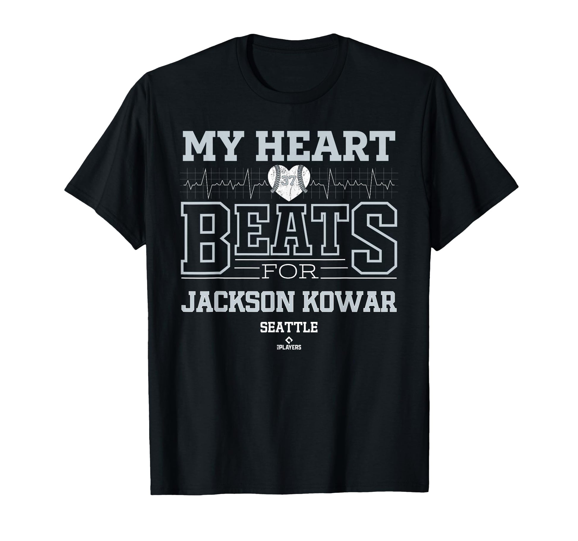 My Heart Beats Jackson Kowar Seattle T-Shirt - Unique Graphic for Adults - T-Shirt, Sweatshirt, Hoodie