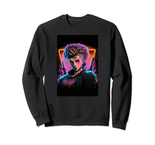 Anime Synthwave Vaporwave 80S Sweatshirt - Aesthetic Graphic Unisex - T-Shirt, Sweatshirt, Hoodie