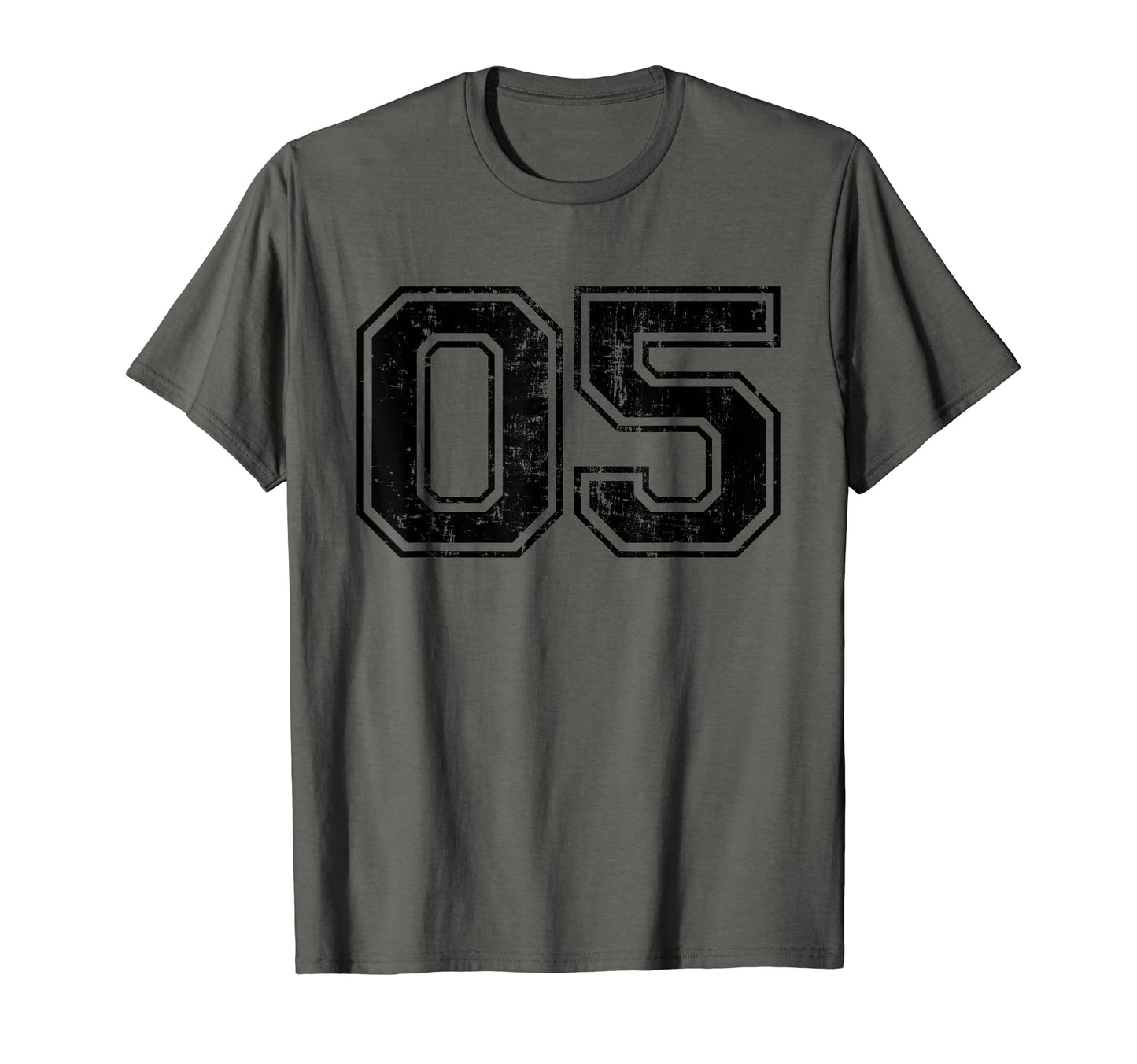 Number 05 Varsity Distressed Sport T-Shirt - Custom Art Print for Adults - T-Shirt, Sweatshirt, Hoodie