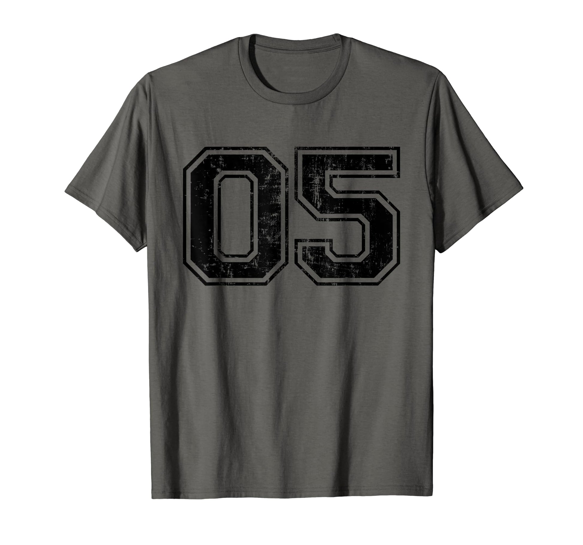 Number 05 Varsity Distressed Sport T-Shirt - Custom Art Print for Adults - T-Shirt, Sweatshirt, Hoodie