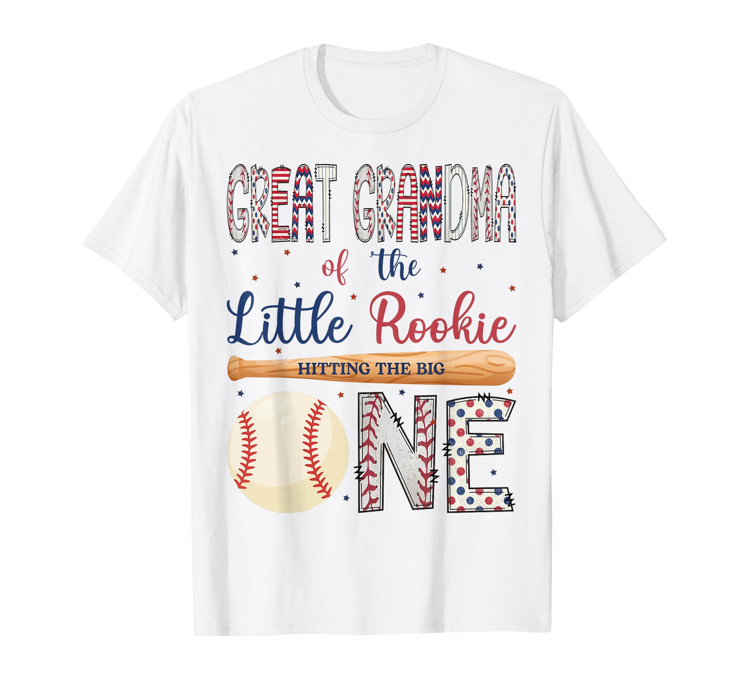 Great Grandma One Little Rookie T-Shirt - Custom Art Print Men Women - T-Shirt, Sweatshirt, Hoodie