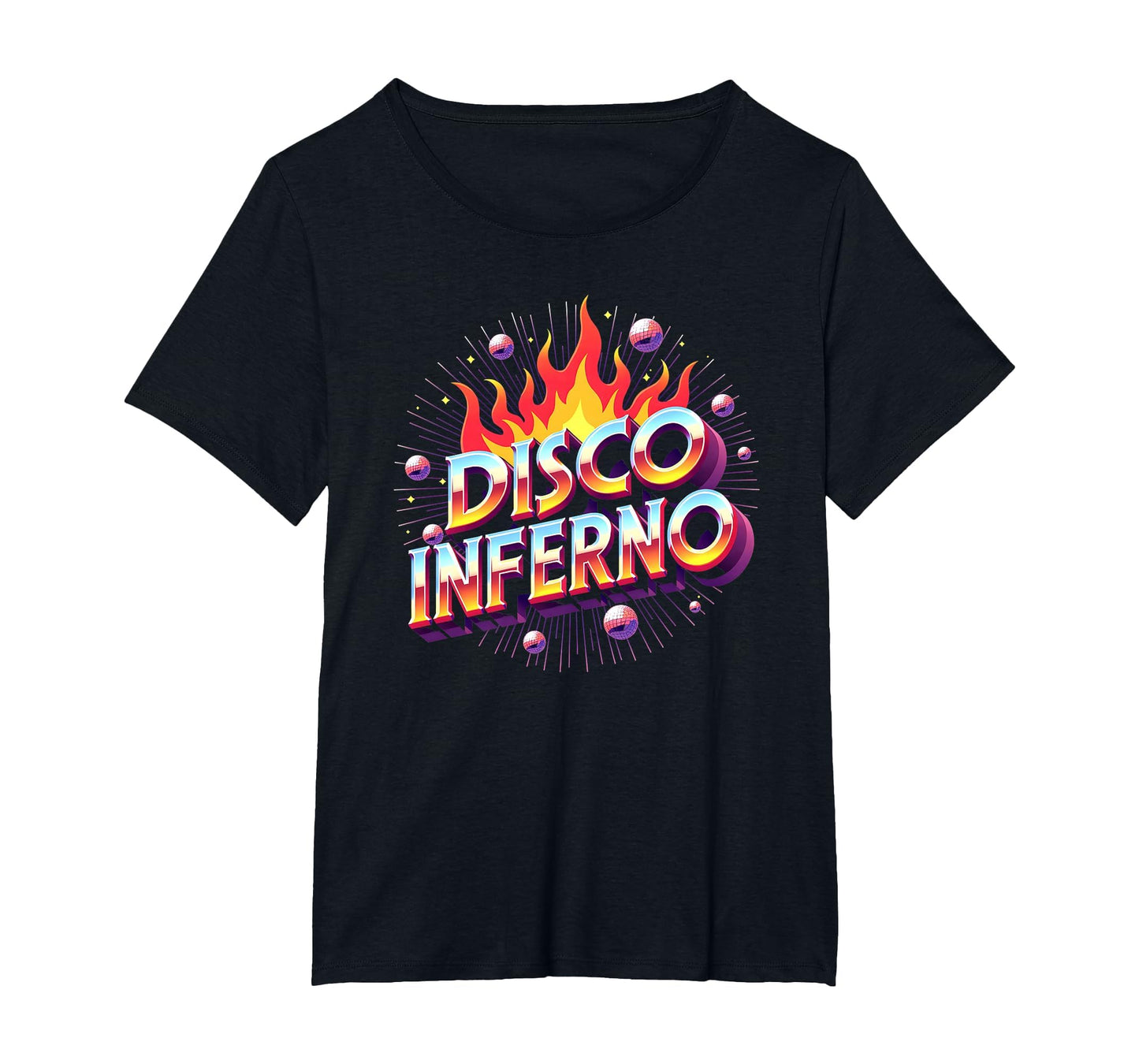 Disco Inferno Dance Party Fever Art T-Shirt - Minimalist Print Men Women - T-Shirt, Sweatshirt, Hoodie