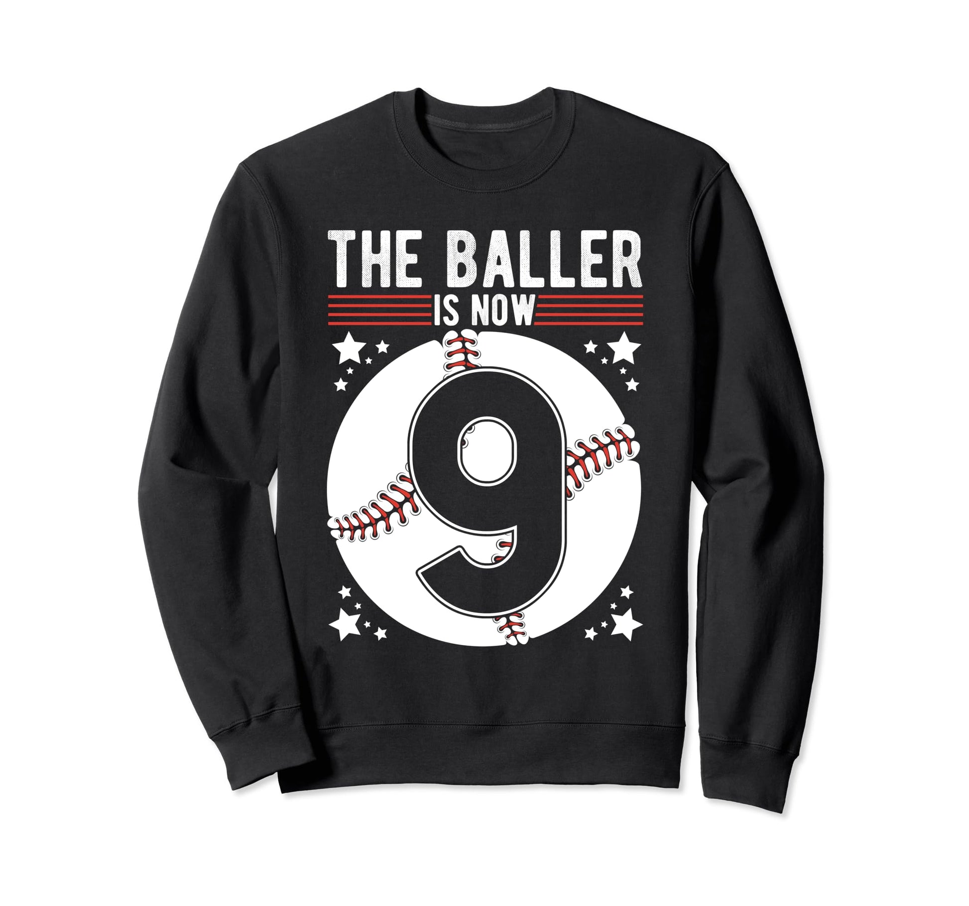 This Baller Is Now 9Th Birthday Sweatshirt - Custom Art Print Unisex - T-Shirt, Sweatshirt, Hoodie