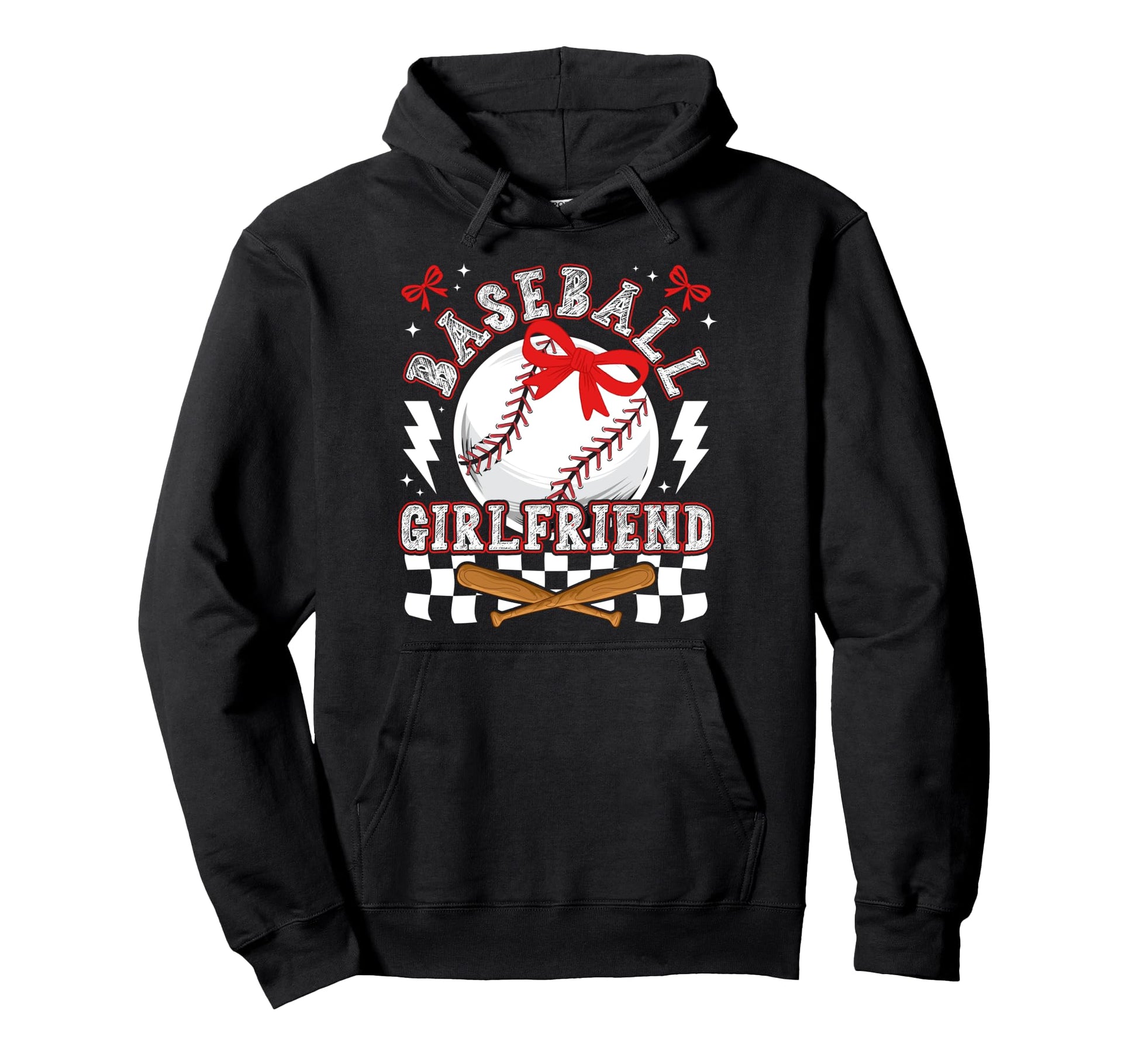 Baseball Girlfriend Coquette Baseball Hoodie - Fun Novelty Design Unisex - T-Shirt, Sweatshirt, Hoodie