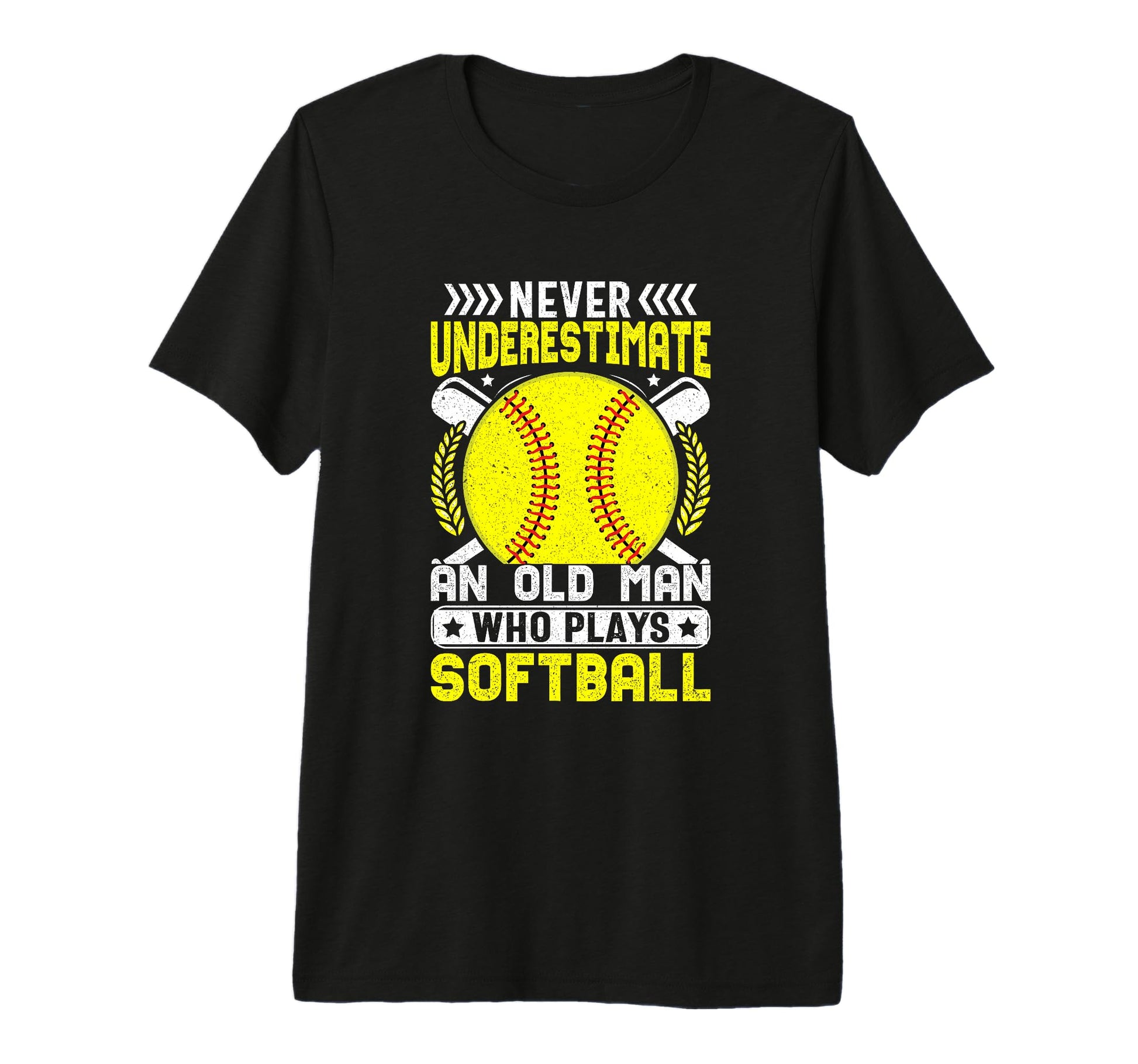 Never Underestimate Power Softball T-Shirt - Fun Novelty Design Unisex - T-Shirt, Sweatshirt, Hoodie