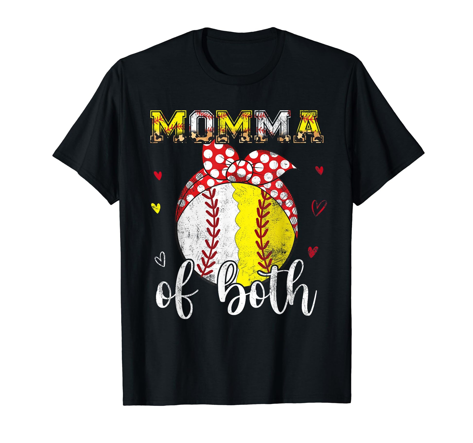 Momma Both Baseball Softball Bandana T-Shirt - Novelty Apparel Unisex - T-Shirt, Sweatshirt, Hoodie