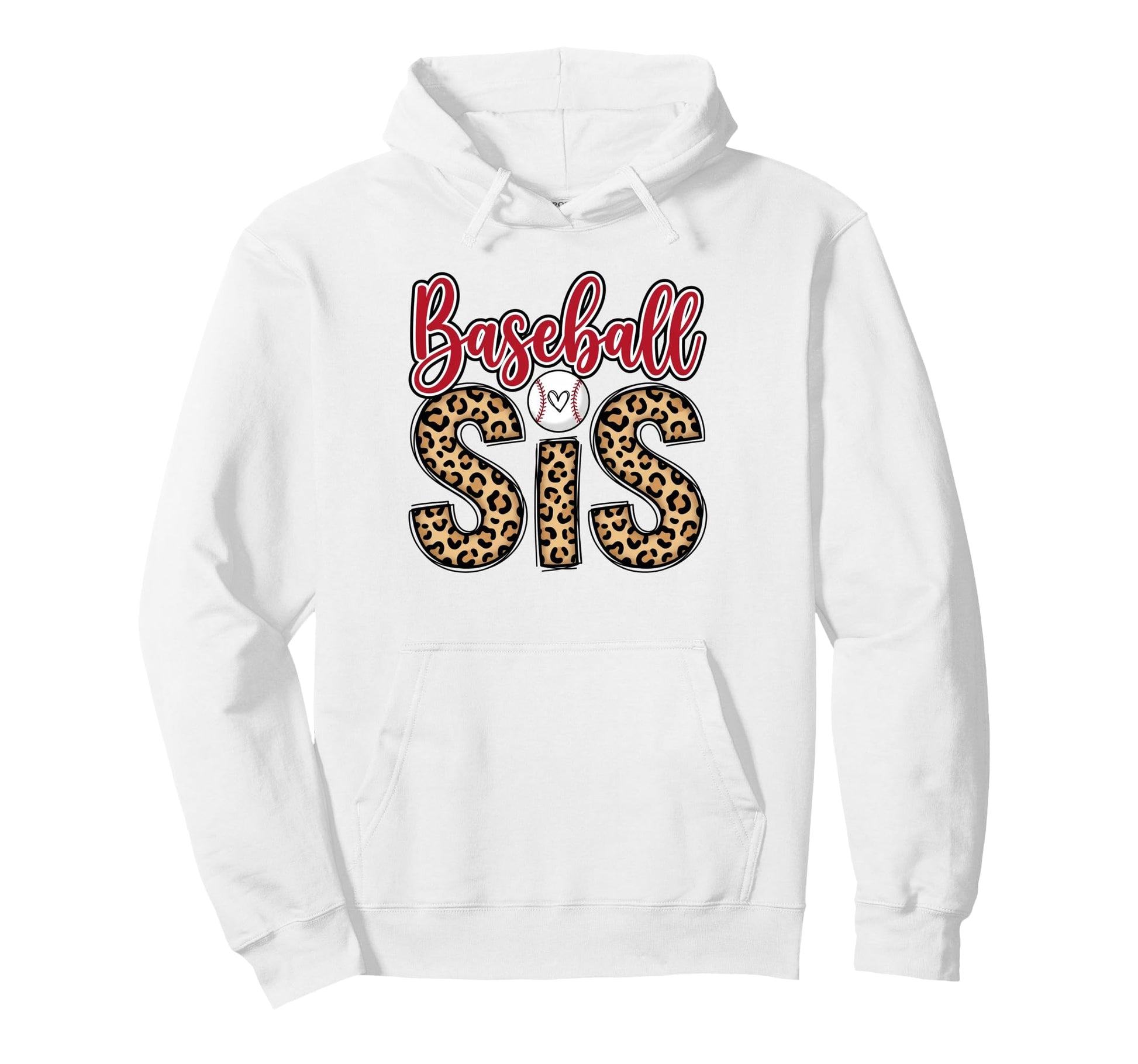 Baseball Sister Leopard Little Biggest Hoodie - Custom Art Print Unisex - T-Shirt, Sweatshirt, Hoodie