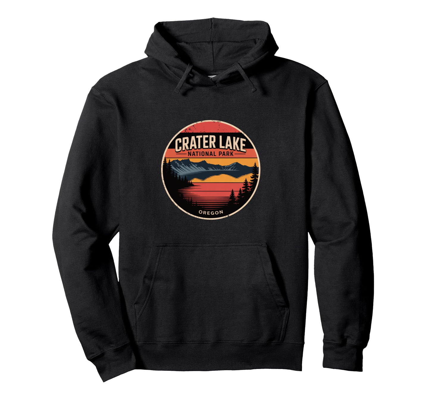 Crater Lake National Park Oregon Sunset Hoodie - Unique Graphic for Adults - T-Shirt, Sweatshirt, Hoodie