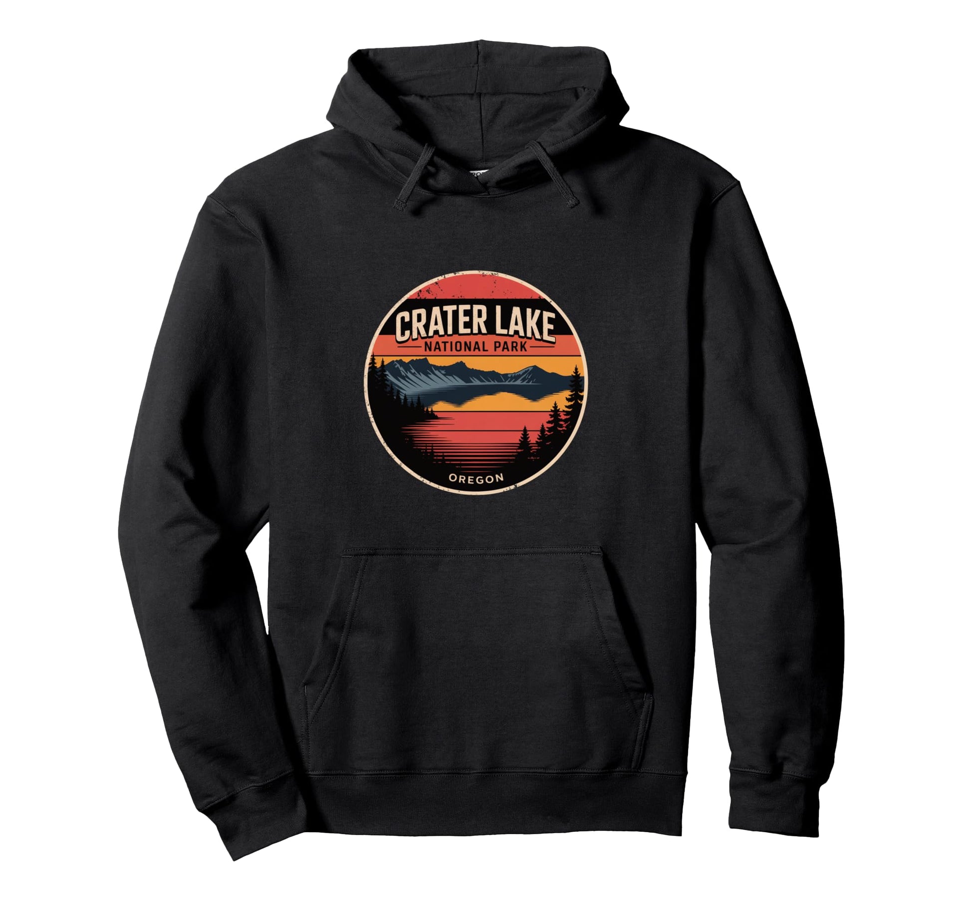 Crater Lake National Park Oregon Sunset Hoodie - Unique Graphic for Adults - T-Shirt, Sweatshirt, Hoodie