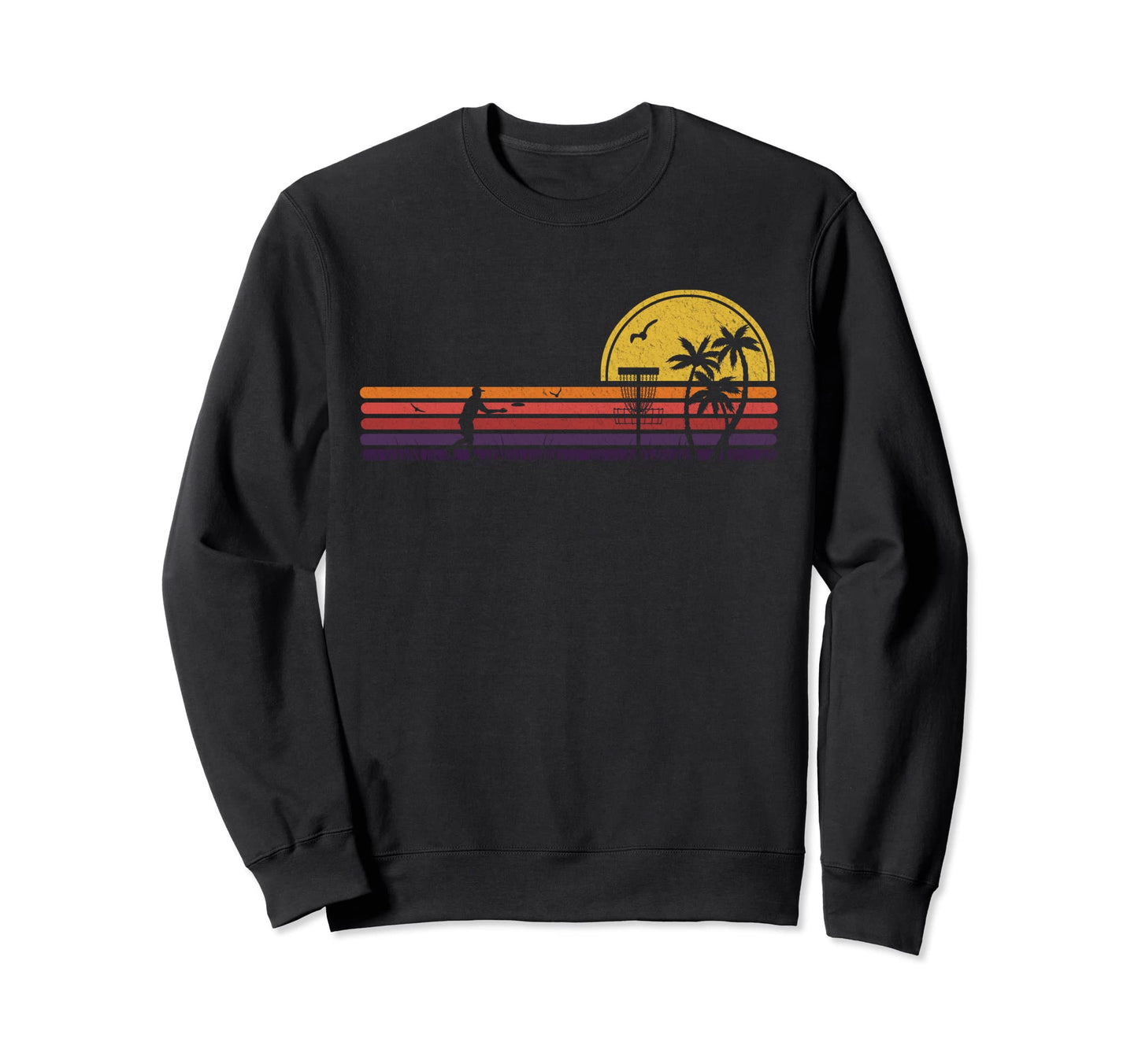 Disc Golf Striped Sun Sunset Vii Sweatshirt - Fun Novelty Design Men Women - T-Shirt, Sweatshirt, Hoodie