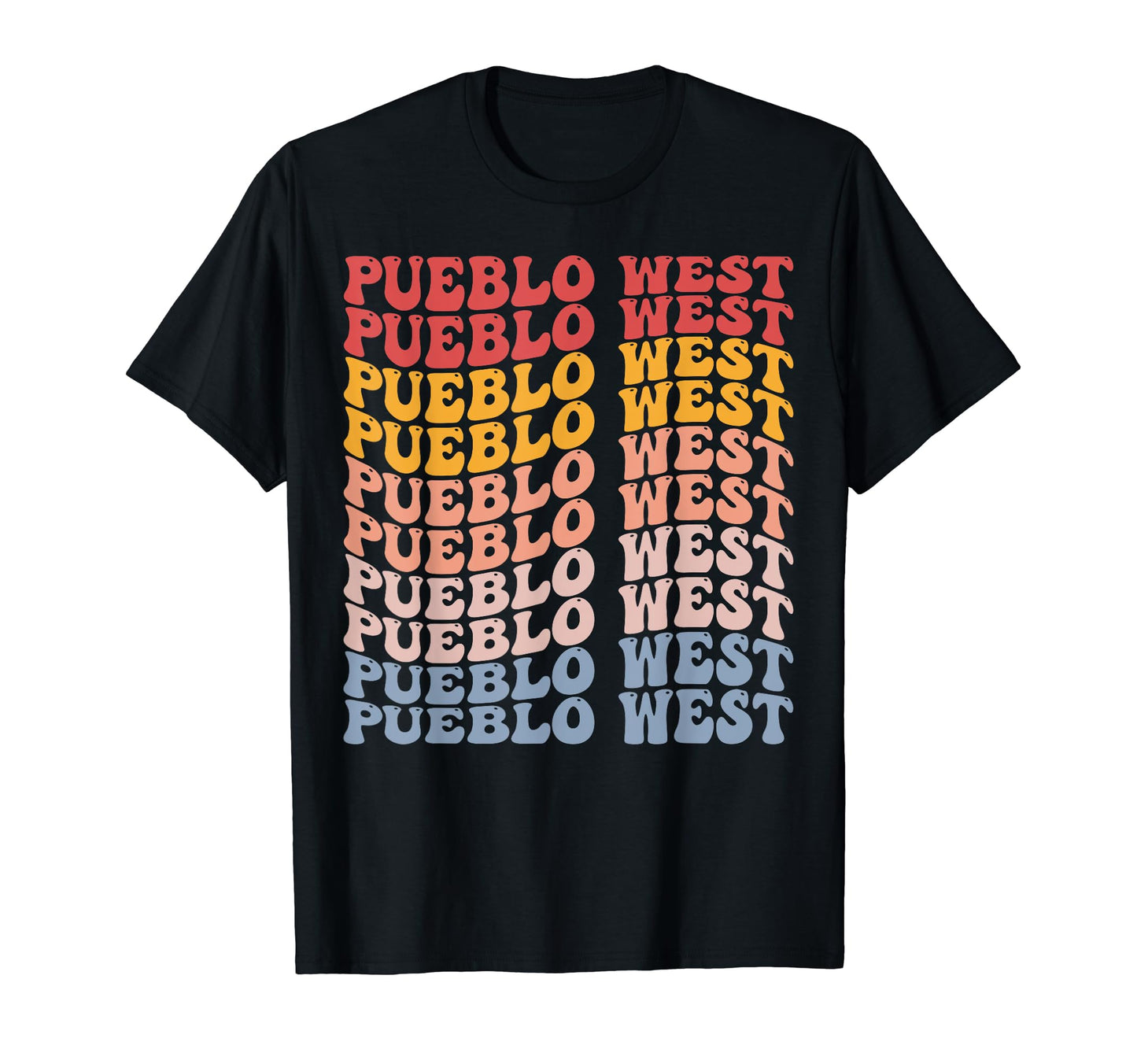 Pueblo West City Groovy T-Shirt - Minimalist Print Unisex - T-Shirt, Sweatshirt, Hoodie