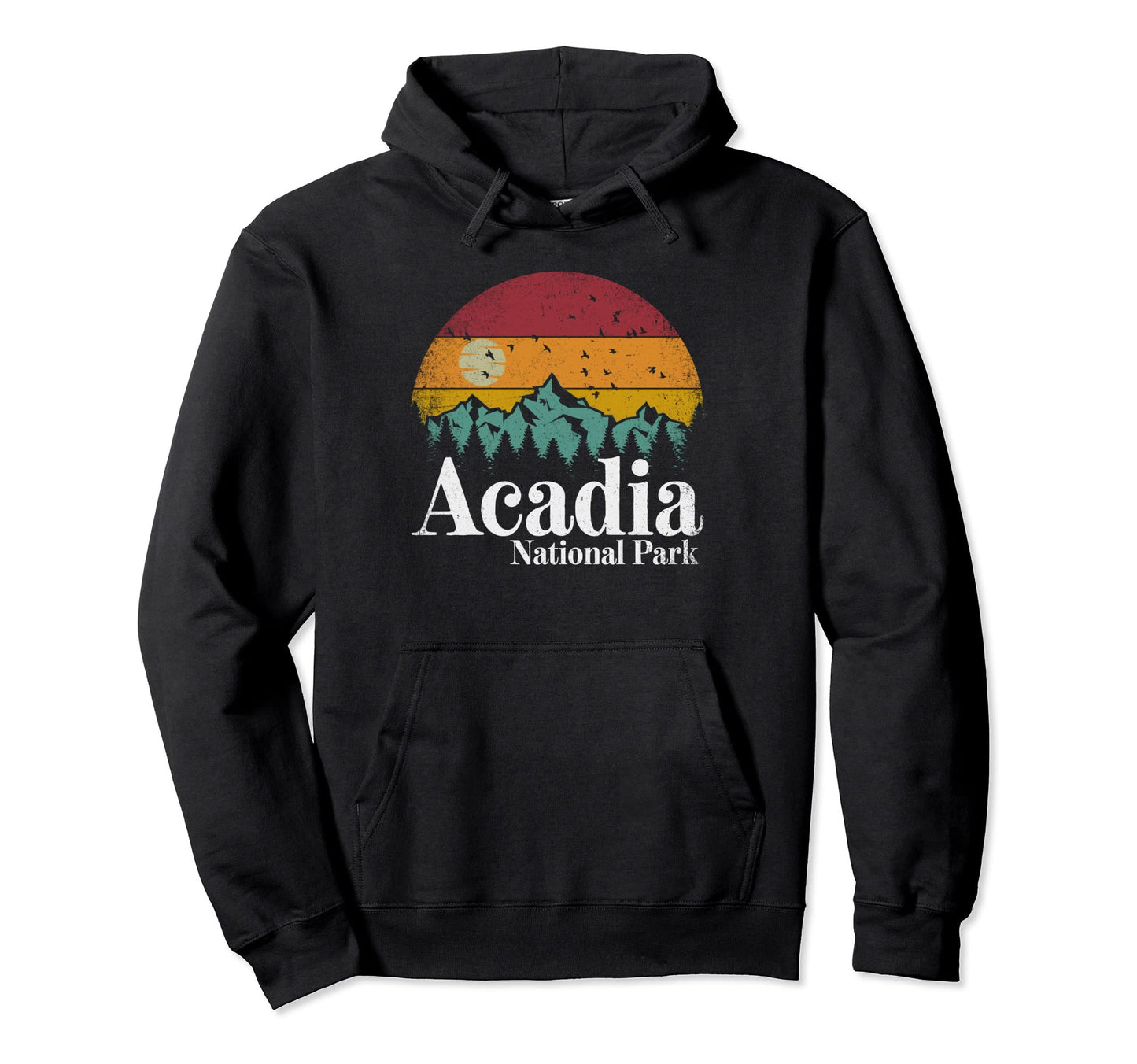 Acadia National Park Mountain Maine Hoodie - Aesthetic Graphic Men Women - T-Shirt, Sweatshirt, Hoodie