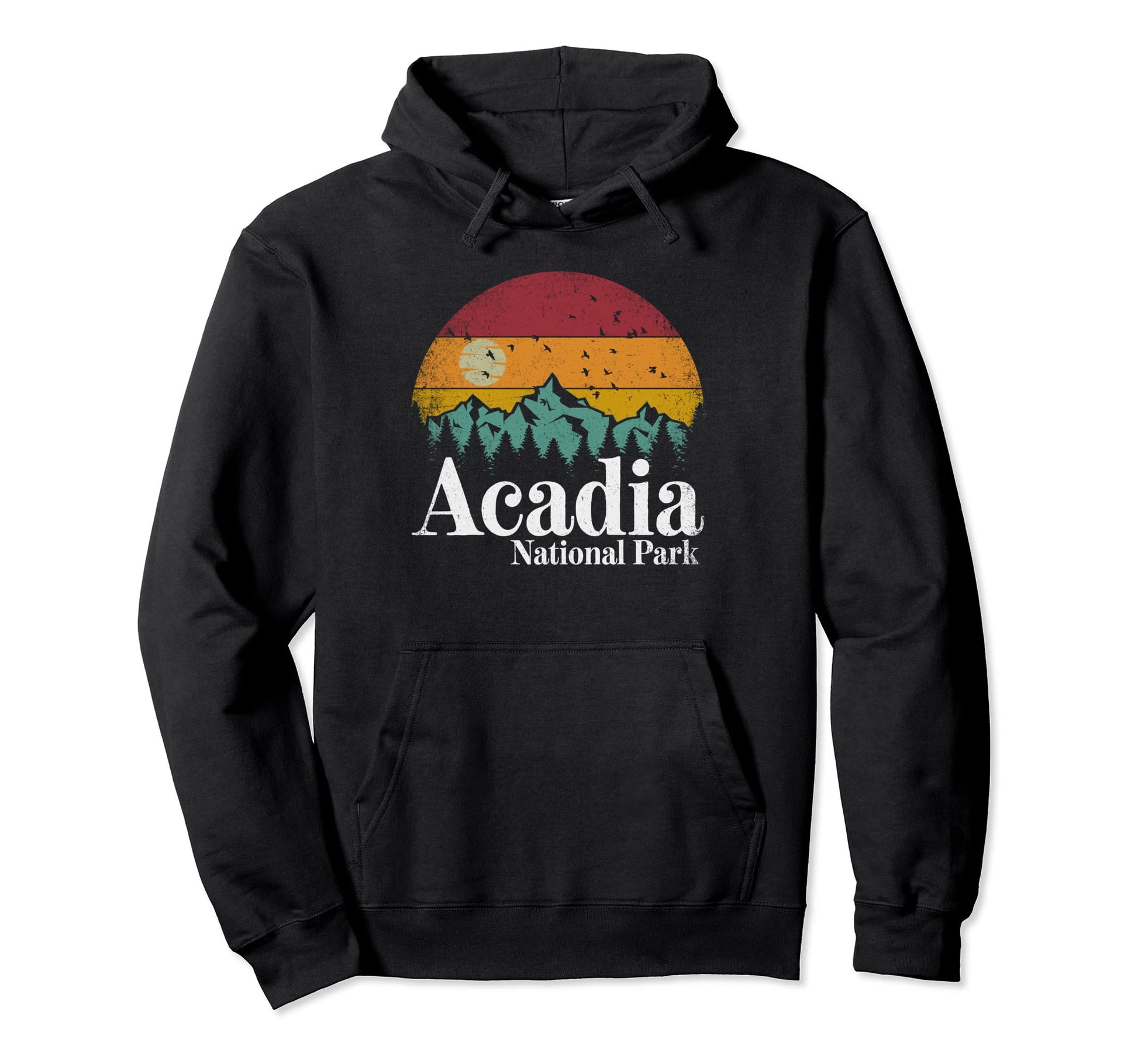 Acadia National Park Mountain Maine Hoodie - Aesthetic Graphic Men Women - T-Shirt, Sweatshirt, Hoodie