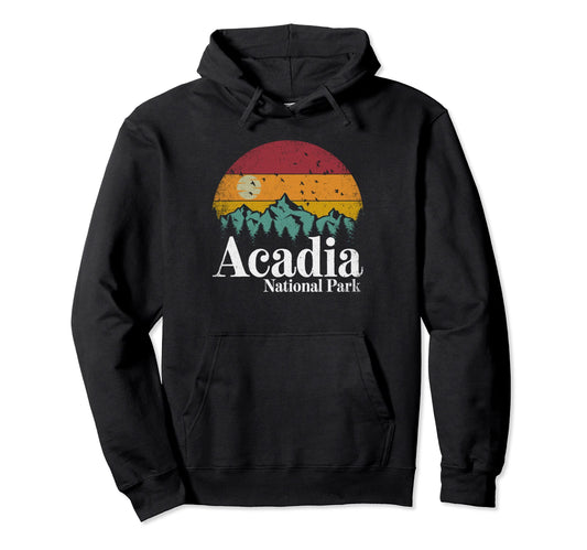 Acadia National Park Mountain Maine Hoodie - Aesthetic Graphic Men Women - T-Shirt, Sweatshirt, Hoodie