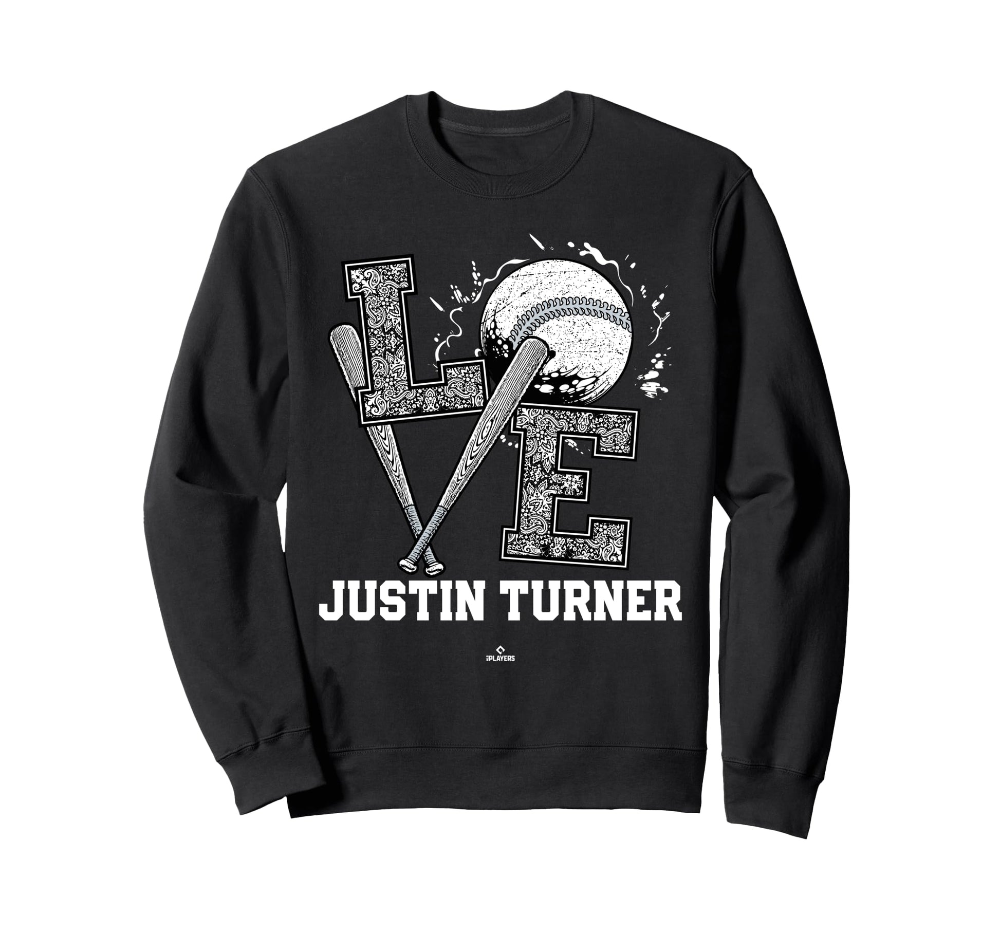 Distressed Baseball Love Justin Sweatshirt - Minimalist Print Unisex - T-Shirt, Sweatshirt, Hoodie