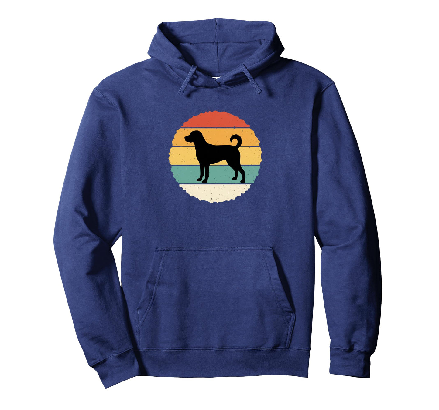 Dog Silhouette Striped Pup Hoodie - Aesthetic Graphic Men Women - T-Shirt, Sweatshirt, Hoodie