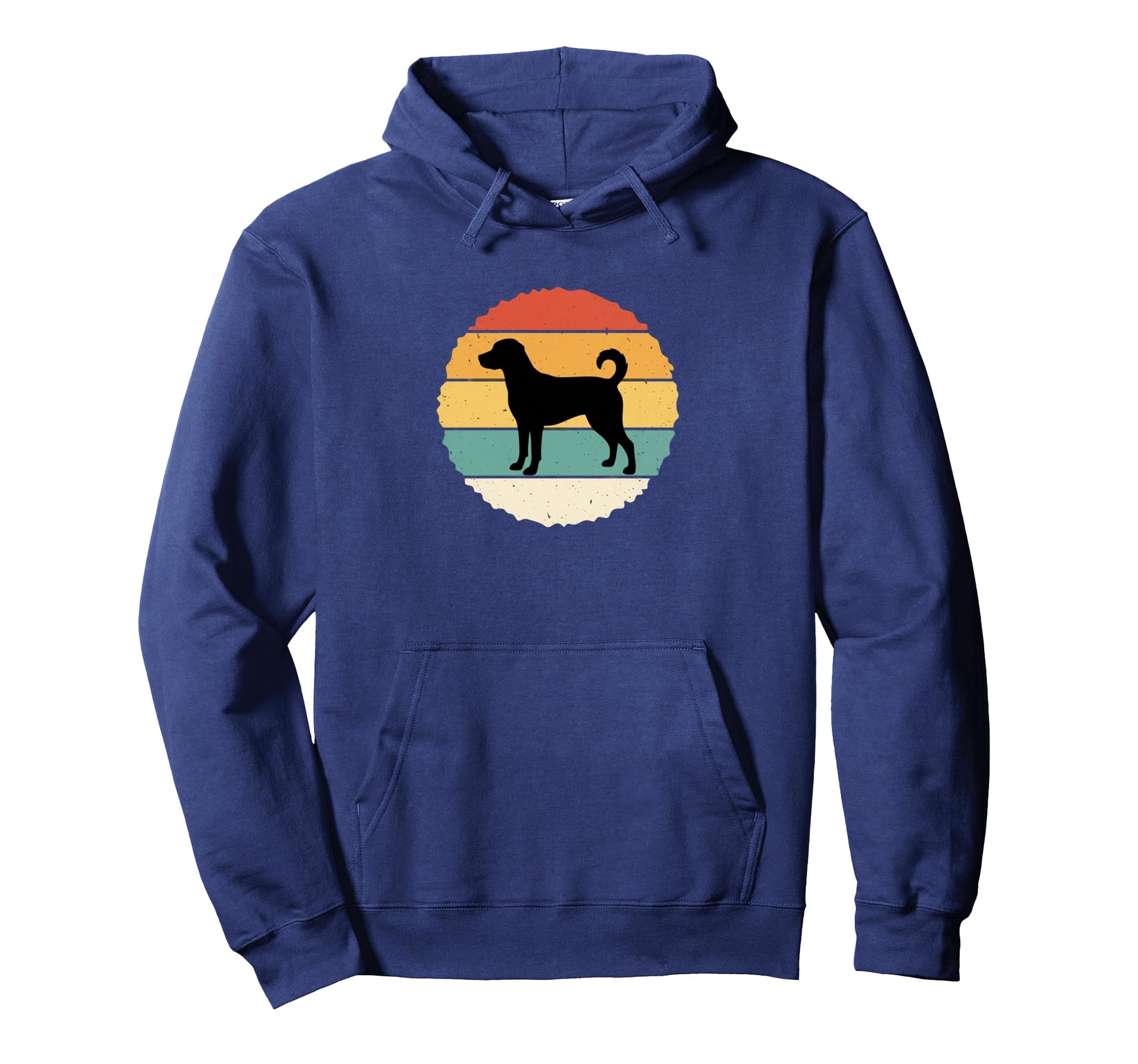 Dog Silhouette Striped Pup Hoodie - Aesthetic Graphic Men Women - T-Shirt, Sweatshirt, Hoodie