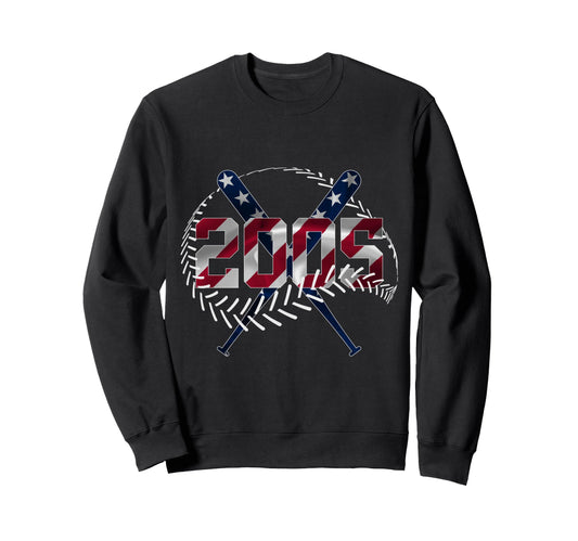 21St Birthday Baseball 2005 Sweatshirt - Aesthetic Graphic Unisex - T-Shirt, Sweatshirt, Hoodie
