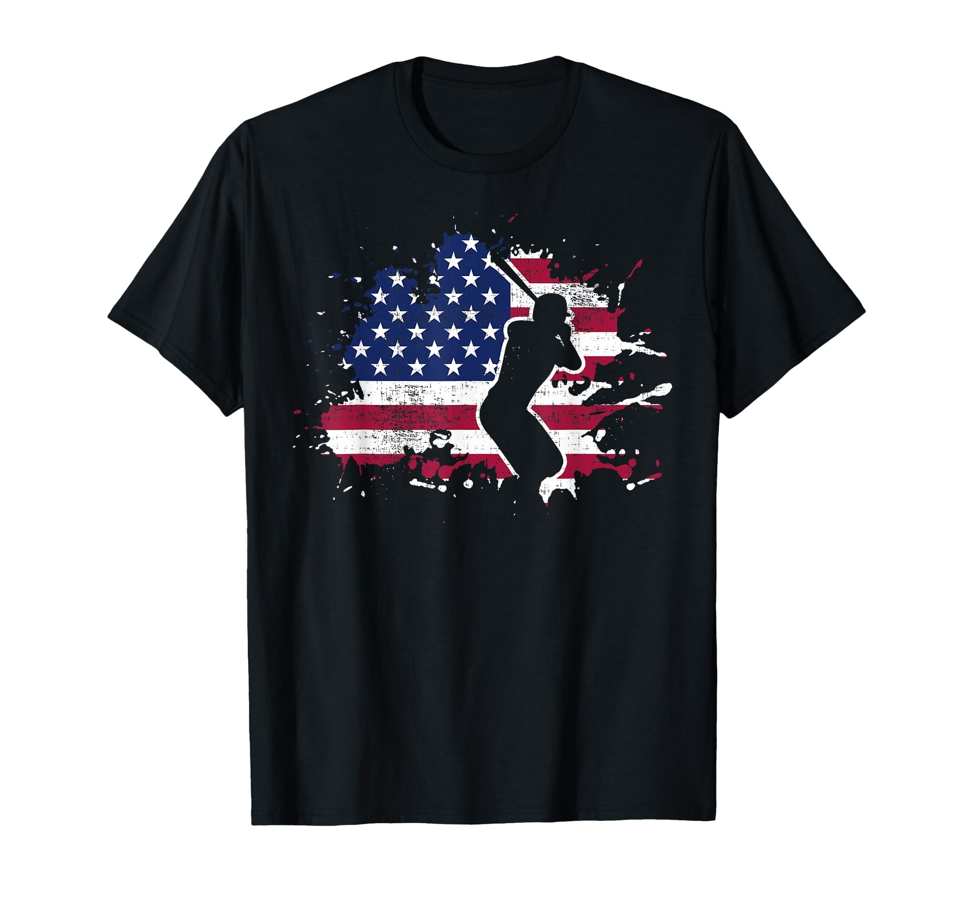 Patriotic American Flag Baseball T-Shirt - Novelty Apparel for Adults - T-Shirt, Sweatshirt, Hoodie
