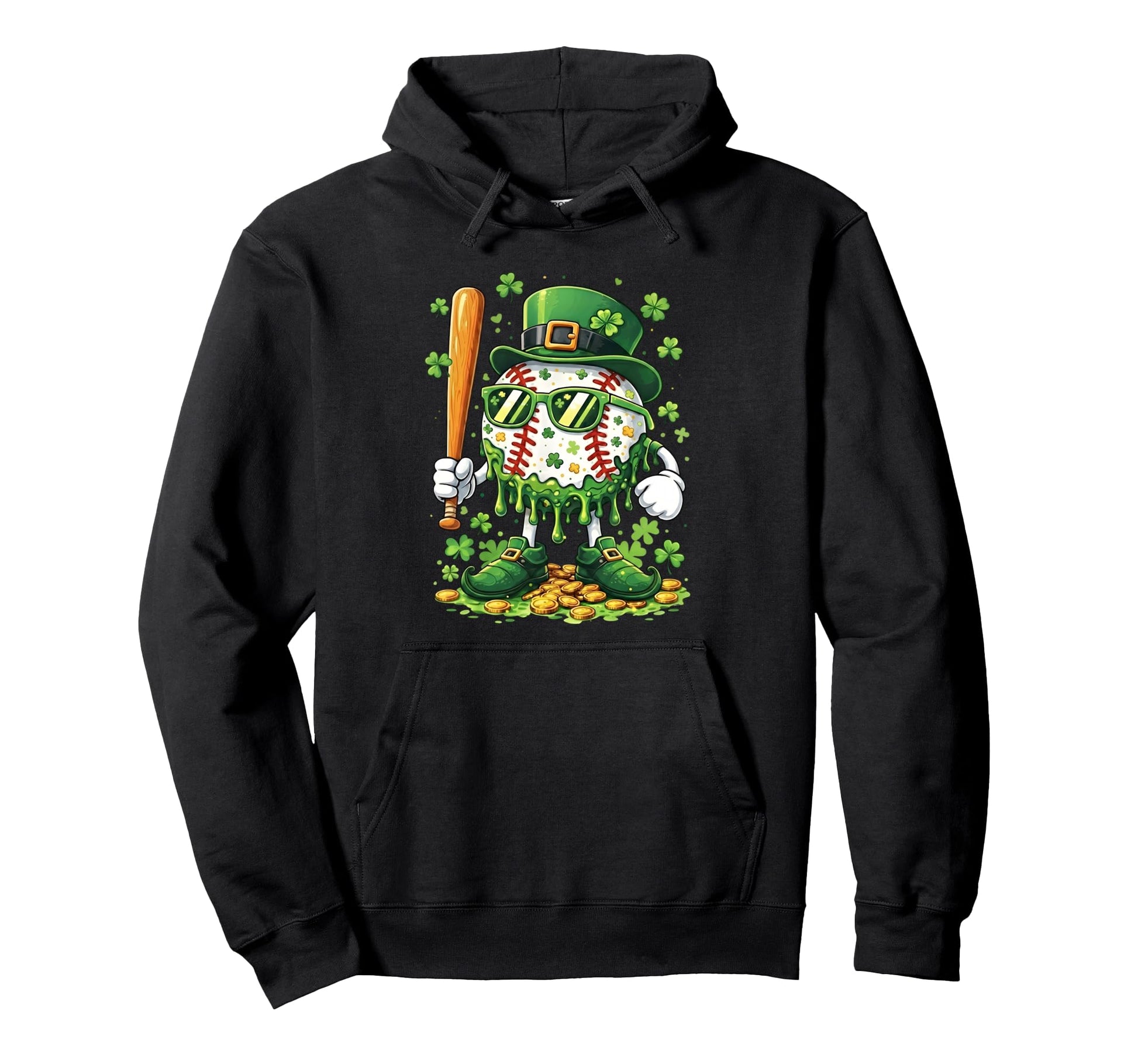 Baseball St Patricks Day Carnival Party Hoodie - Graphic Print Men Women - T-Shirt, Sweatshirt, Hoodie