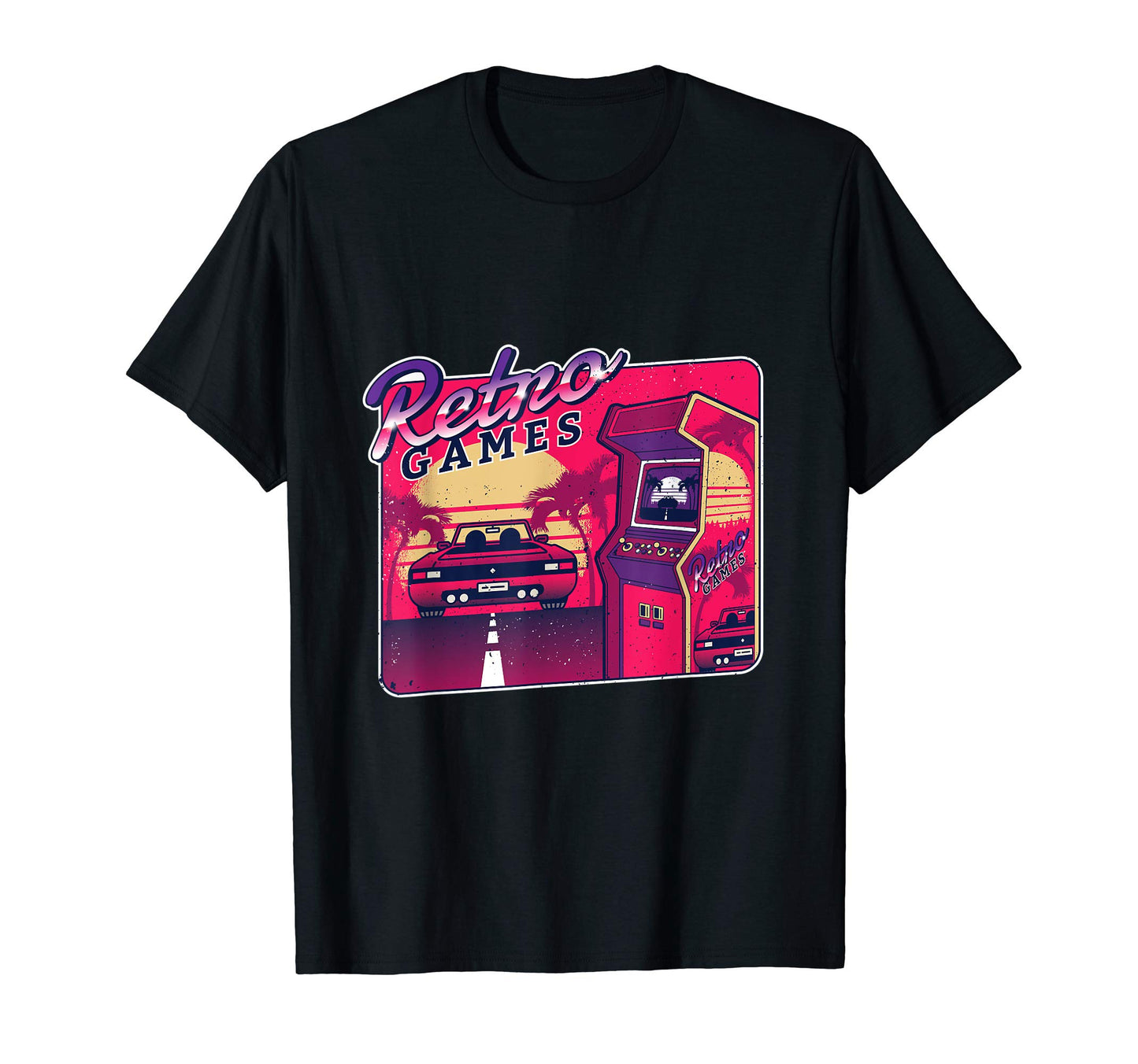 Old School Gamer Gift 80S Arcade T-Shirt - Custom Art Print for Adults - T-Shirt, Sweatshirt, Hoodie