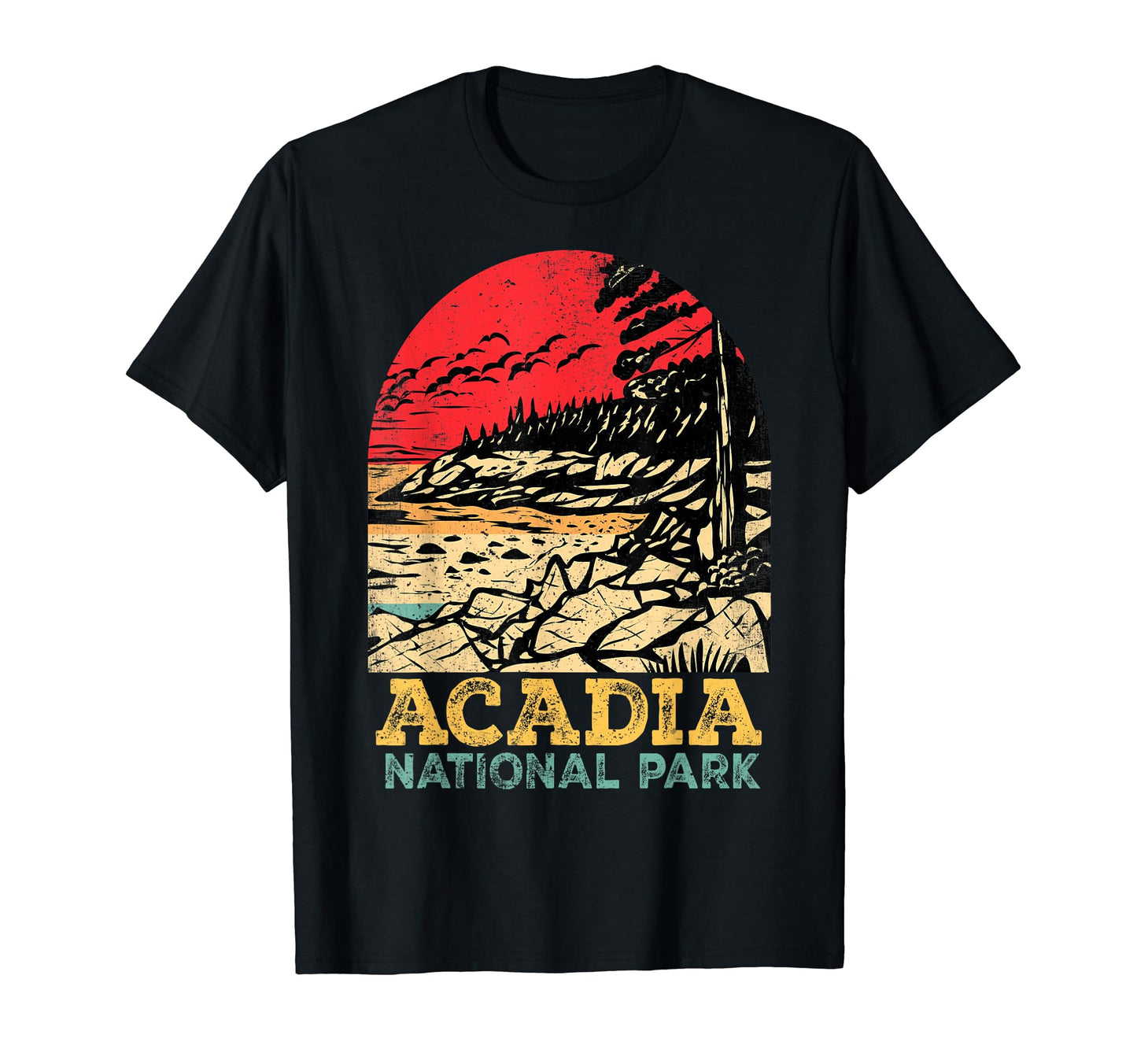 Acadia National Park Maine Mountains T-Shirt - Minimalist Print for Adults - T-Shirt, Sweatshirt, Hoodie