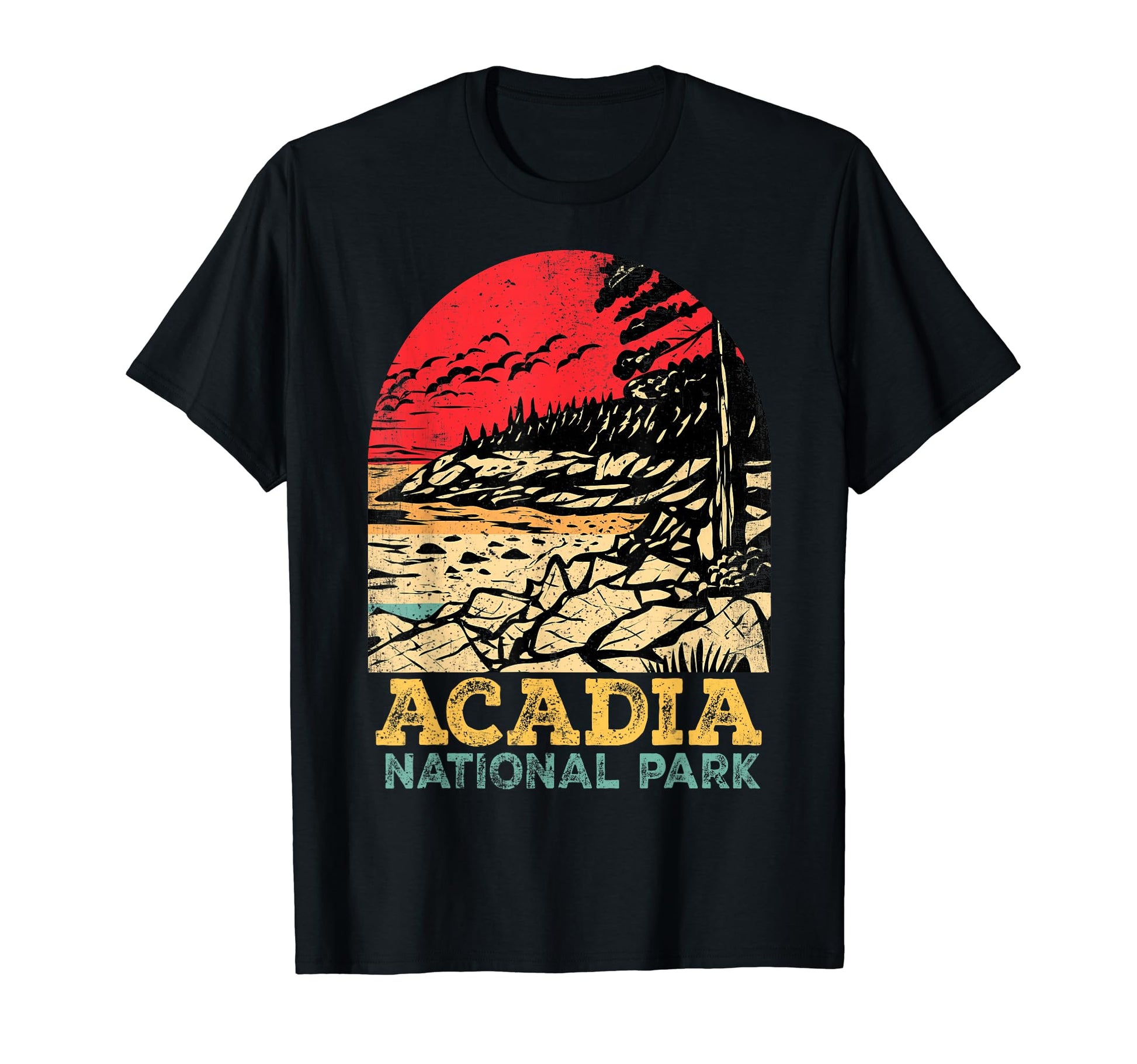 Acadia National Park Maine Mountains T-Shirt - Minimalist Print for Adults - T-Shirt, Sweatshirt, Hoodie