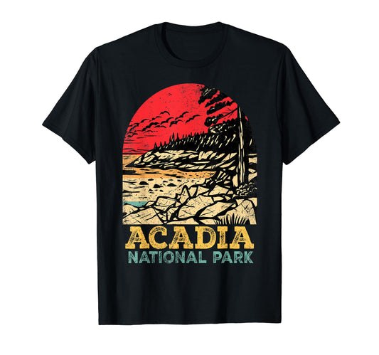 Acadia National Park Maine Mountains T-Shirt - Minimalist Print for Adults - T-Shirt, Sweatshirt, Hoodie