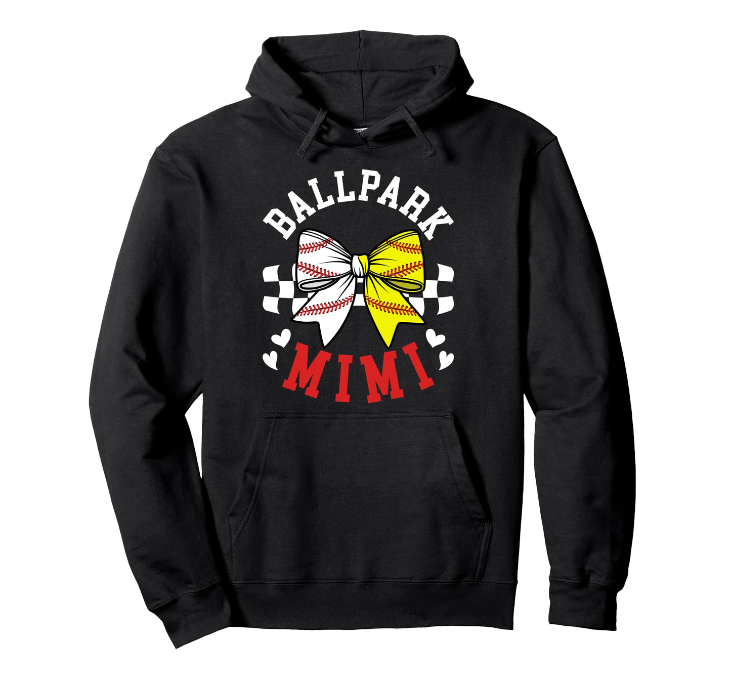 Ballpark Mimi Grandma Softball Hoodie - Minimalist Print Men Women - T-Shirt, Sweatshirt, Hoodie