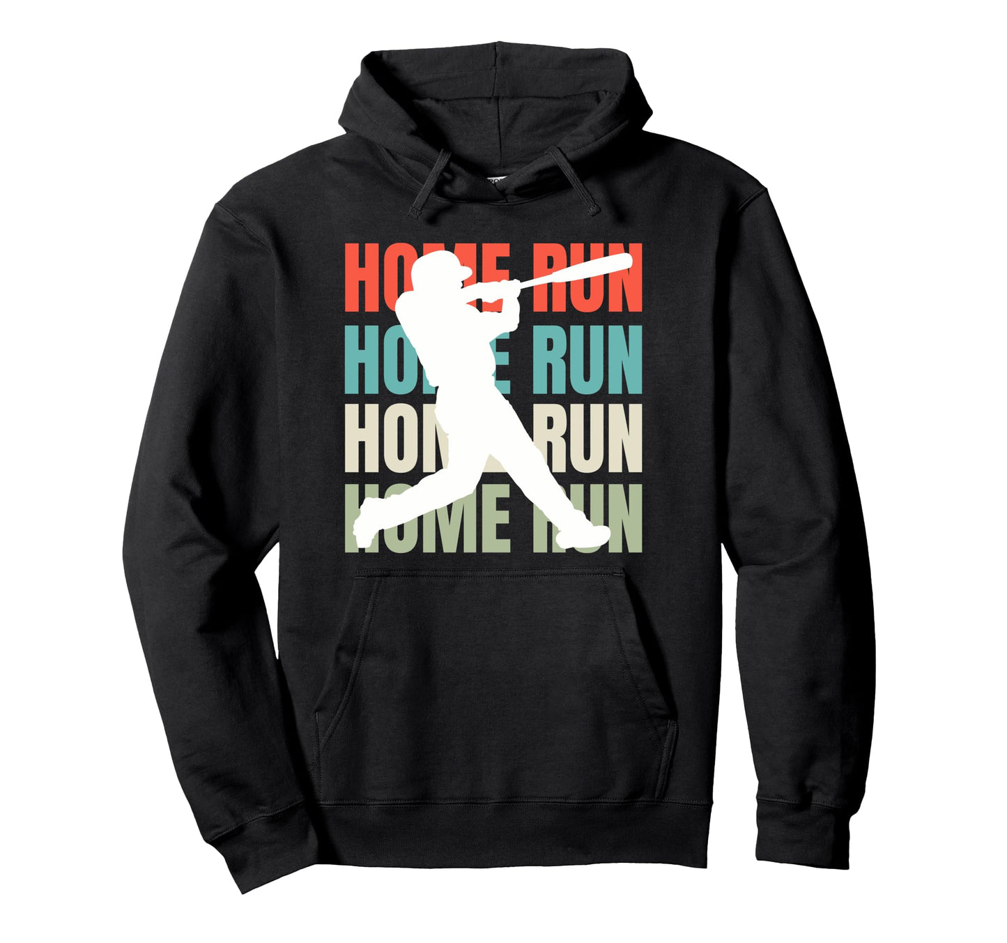 Home Run Stacked Baseball Batter Hoodie - Trendy Graphic for Adults - T-Shirt, Sweatshirt, Hoodie