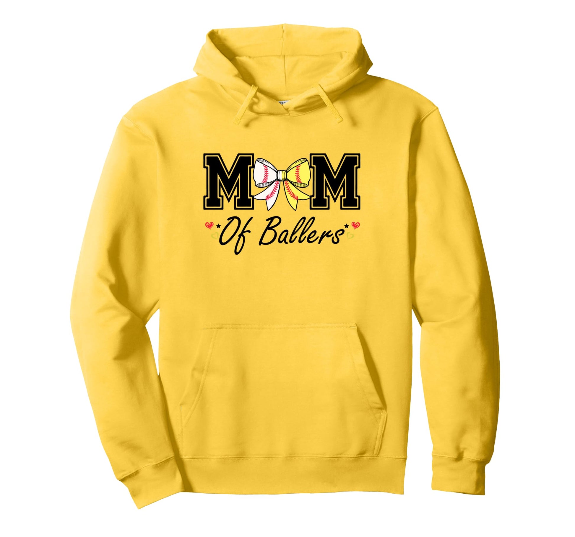 Mom Ballers Baseball Softball Coquette Hoodie - Unique Graphic Unisex - T-Shirt, Sweatshirt, Hoodie