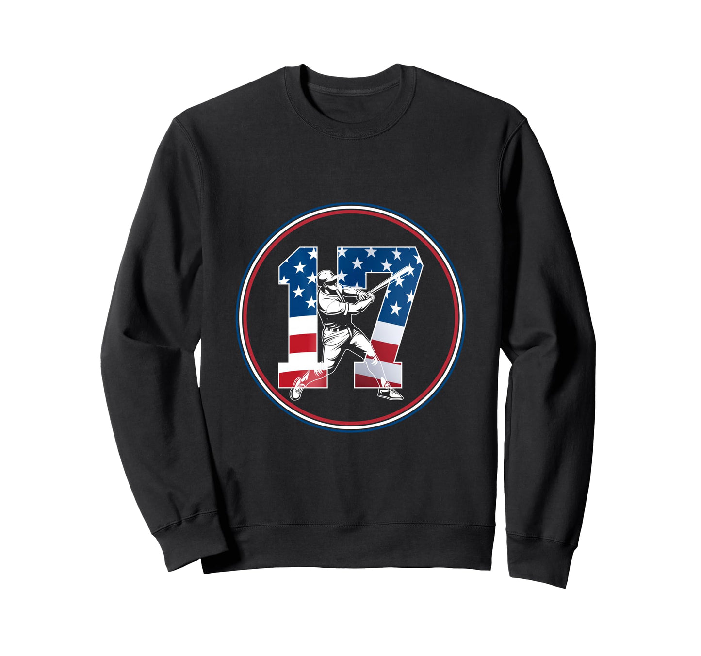 Number 17 Years Baseball 17Th Sweatshirt - Aesthetic Graphic Men Women - T-Shirt, Sweatshirt, Hoodie