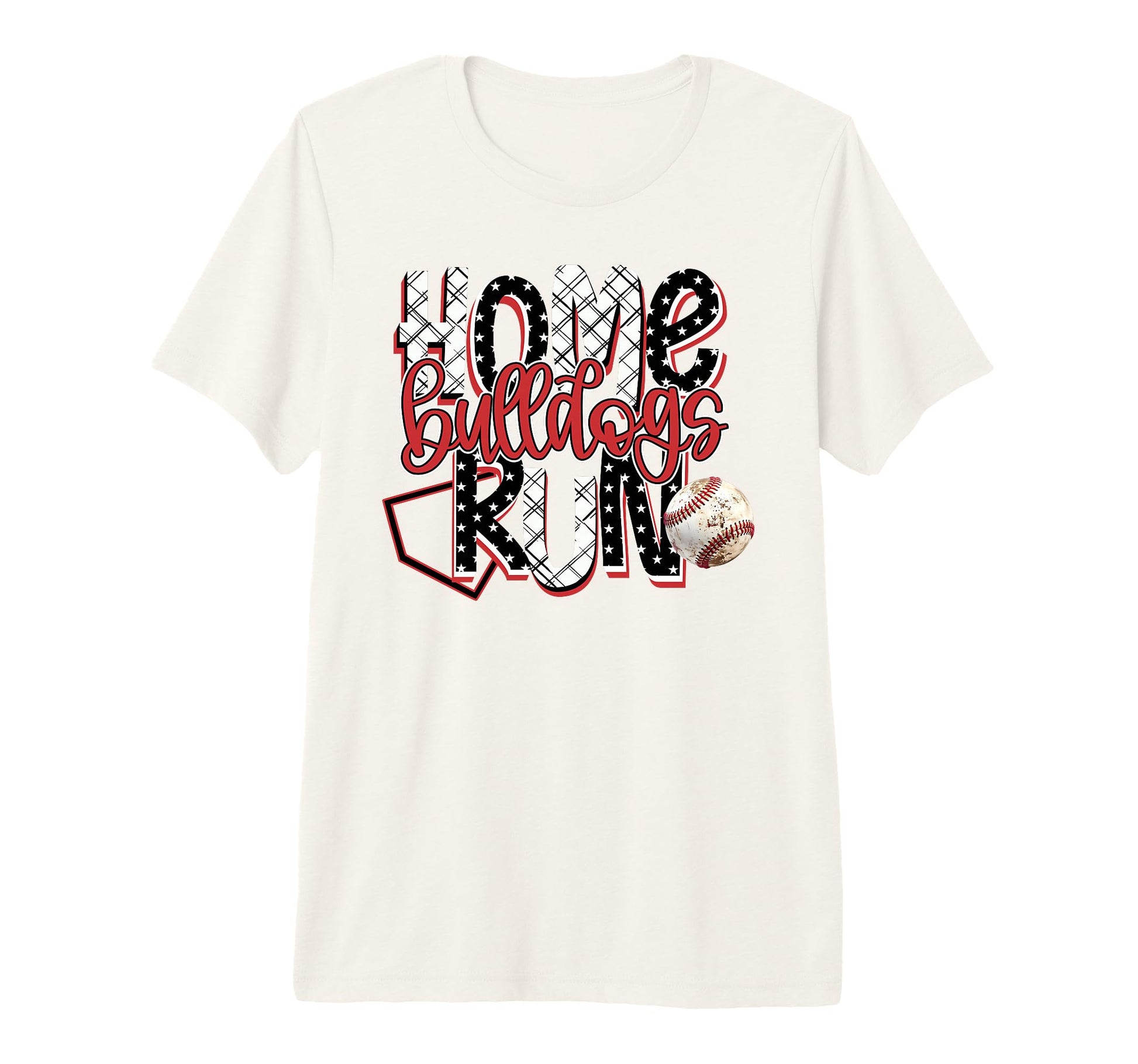 Home Run Bulldogs Baseball Game T-Shirt - Casual Everyday Wear for Adults - T-Shirt, Sweatshirt, Hoodie