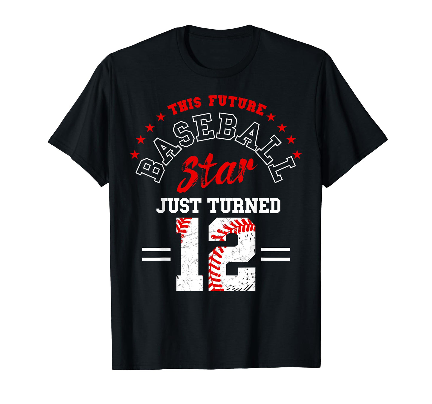 Future Baseball Star Just Turned 12 T-Shirt - Custom Art Print for Adults - T-Shirt, Sweatshirt, Hoodie