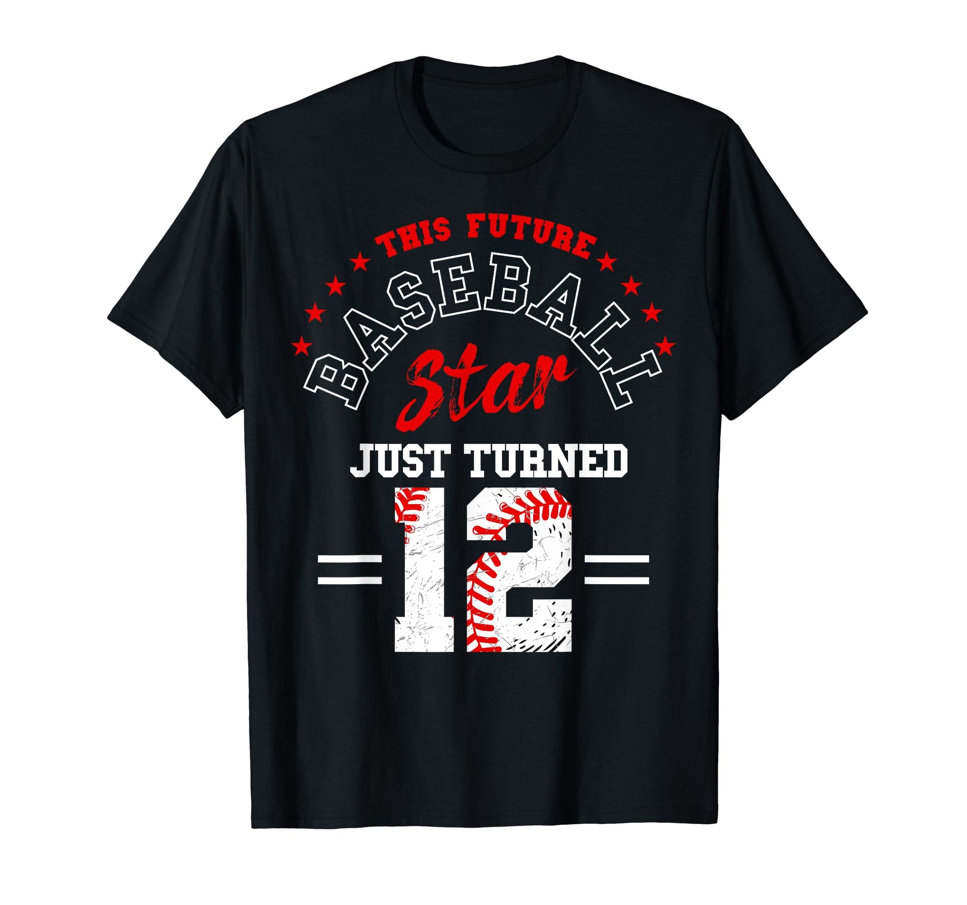 Future Baseball Star Just Turned 12 T-Shirt - Custom Art Print for Adults - T-Shirt, Sweatshirt, Hoodie