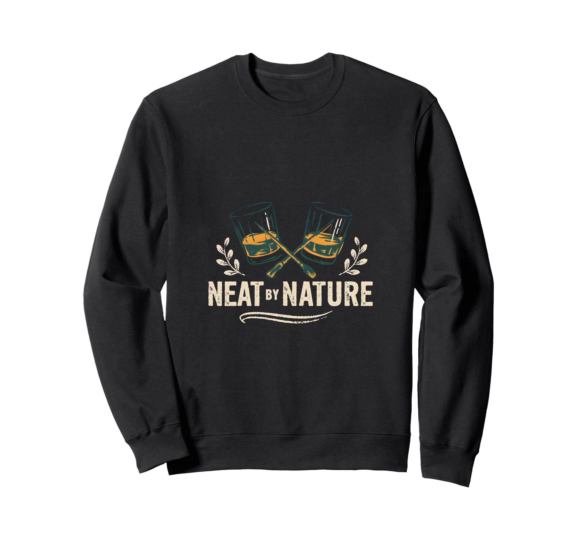 Neat Nature Whiskey Drinker Badge Sweatshirt - Novelty Apparel Unisex - T-Shirt, Sweatshirt, Hoodie
