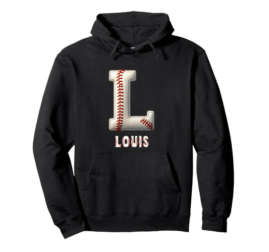 Baseball Home Run Sebastian Initial Hoodie - Streetwear Style Men Women - T-Shirt, Sweatshirt, Hoodie