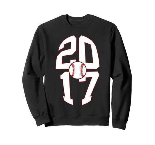 9 Years 2017 Baseball 9Th Birthday Sweatshirt - Trendy Graphic Men Women - T-Shirt, Sweatshirt, Hoodie