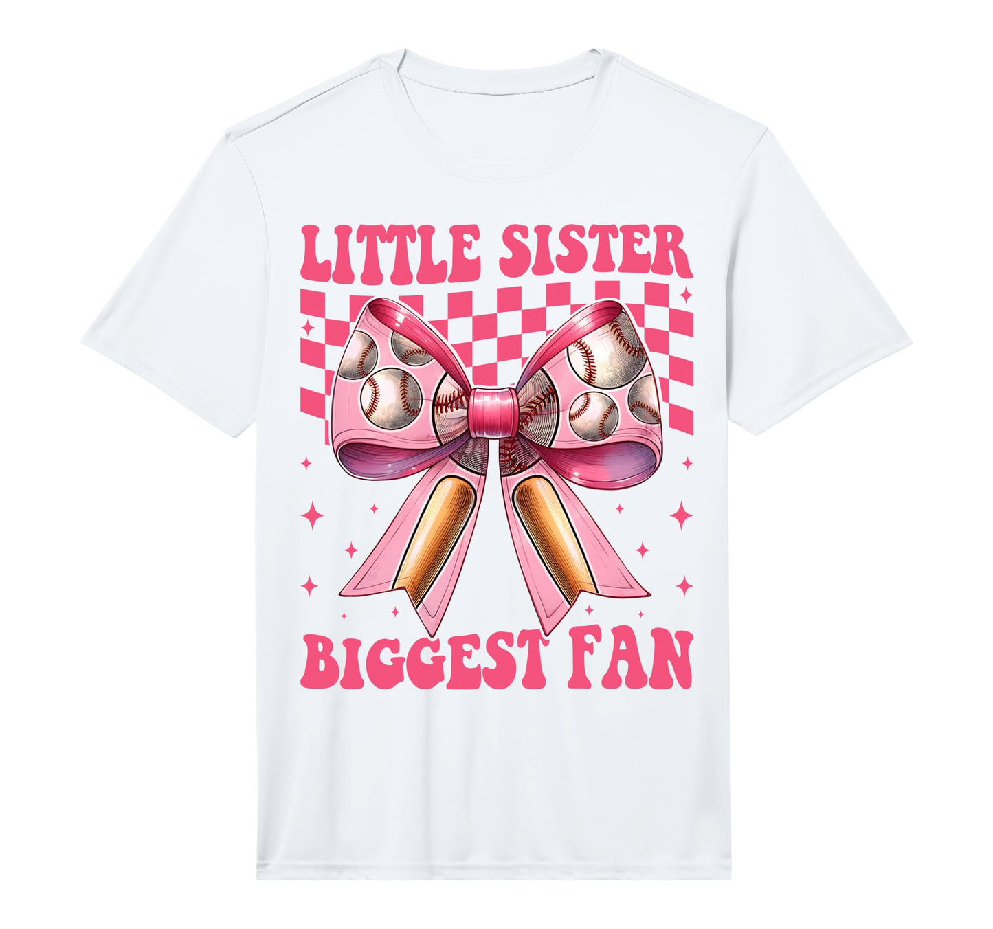 Baseball Sister Coquette Bow Little T-Shirt - Fun Novelty Design Unisex - T-Shirt, Sweatshirt, Hoodie