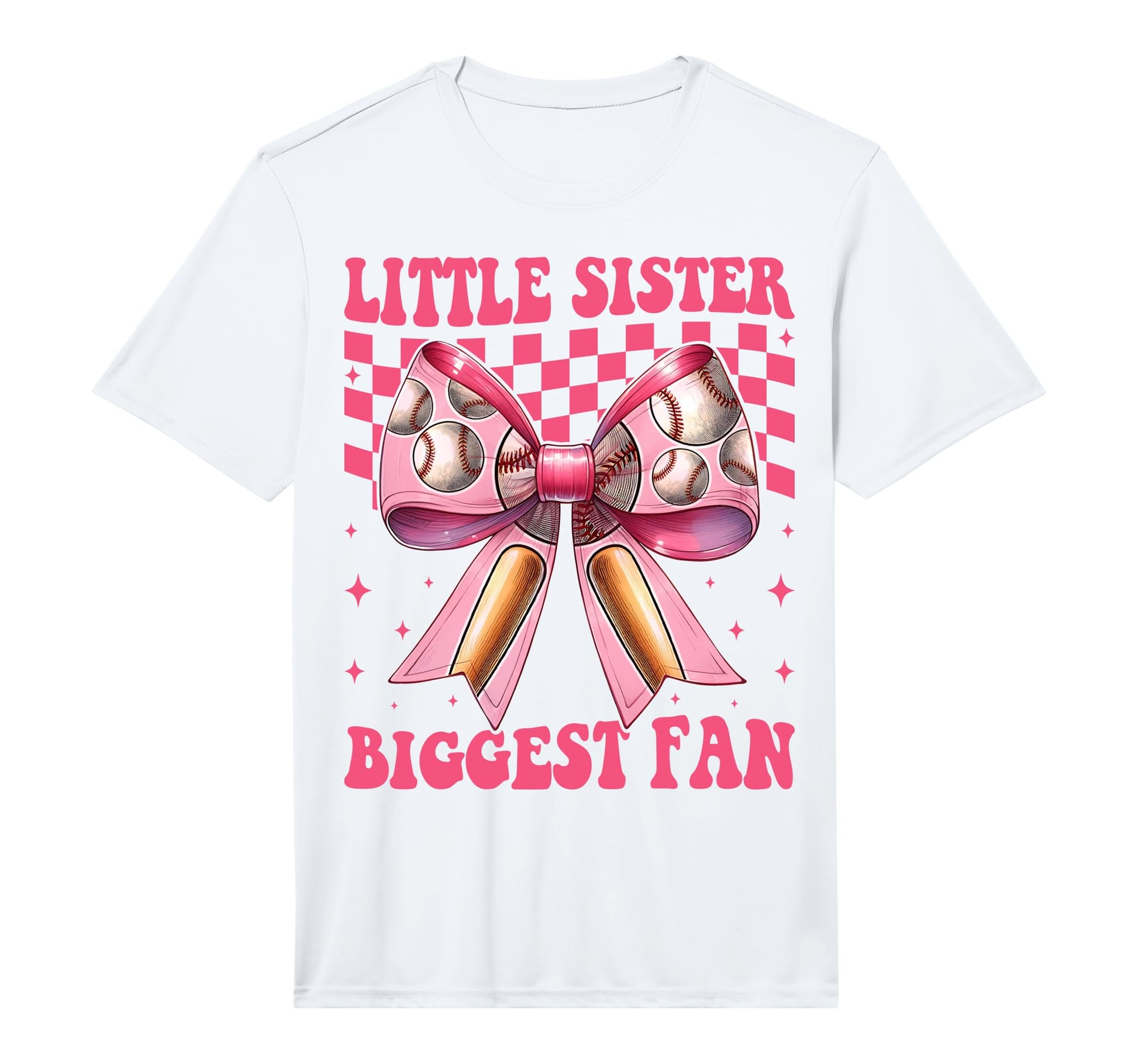 Baseball Sister Coquette Bow Little T-Shirt - Fun Novelty Design Unisex - T-Shirt, Sweatshirt, Hoodie