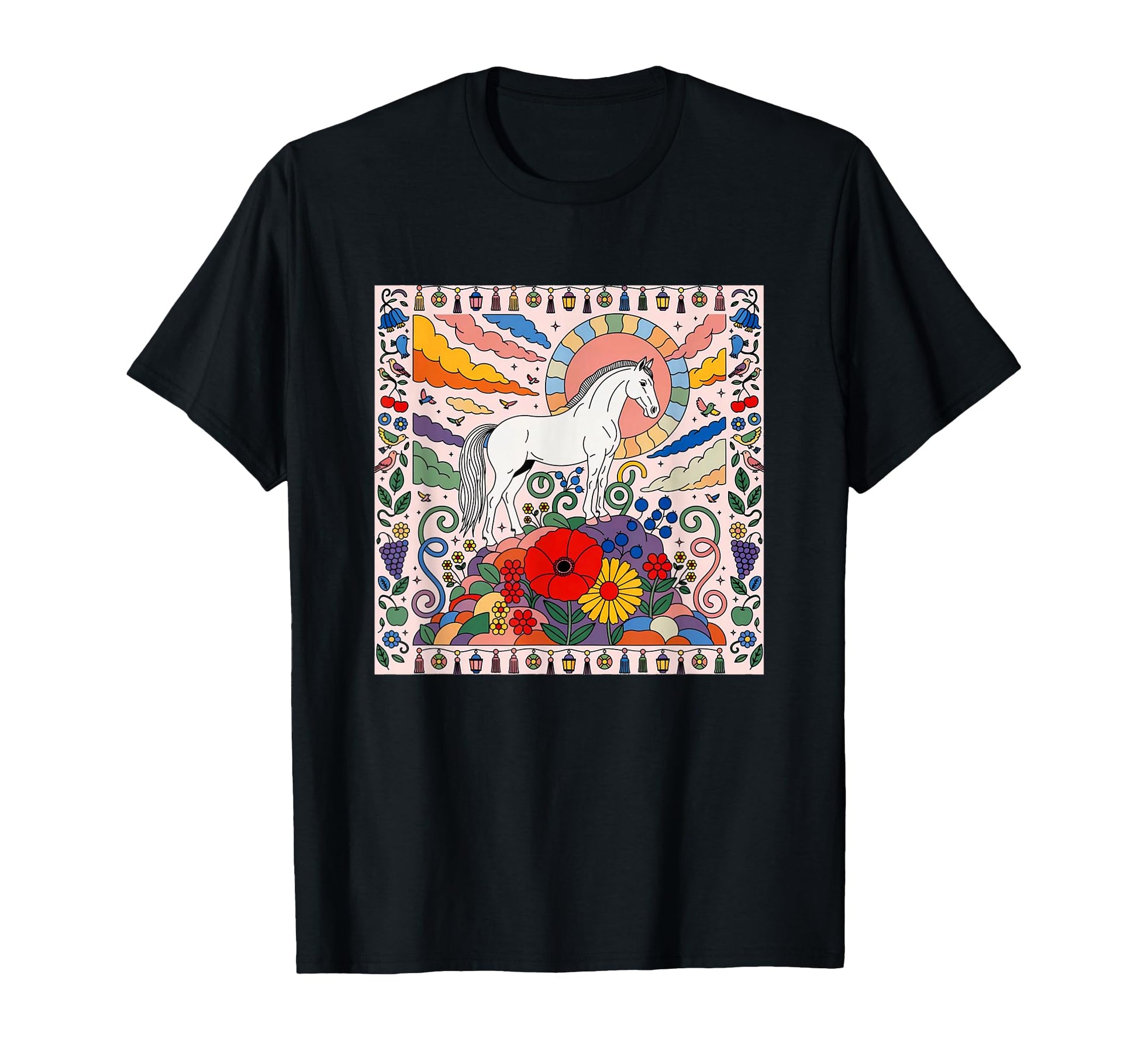 Horse 60S Pop T-Shirt - Custom Art Print for Adults - T-Shirt, Sweatshirt, Hoodie