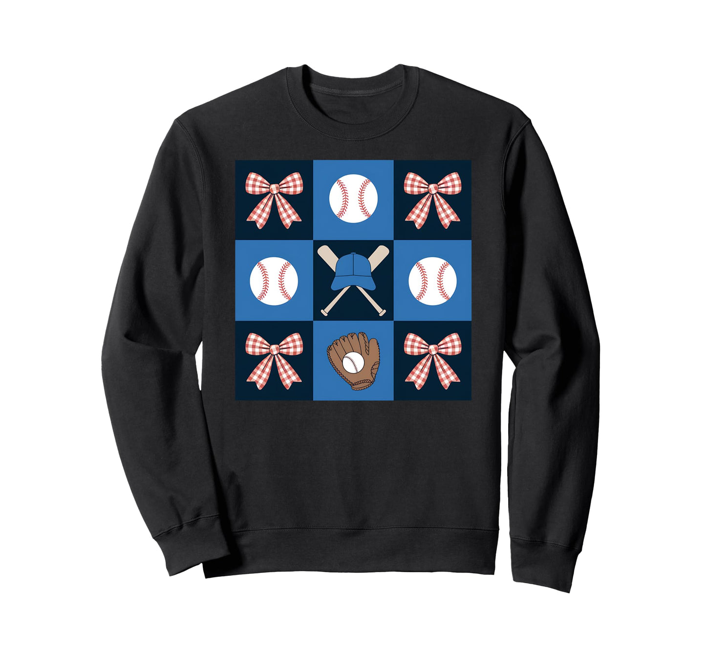 Baseball Sister Coquette Bow Sweatshirt - Casual Everyday Wear Men Women - T-Shirt, Sweatshirt, Hoodie