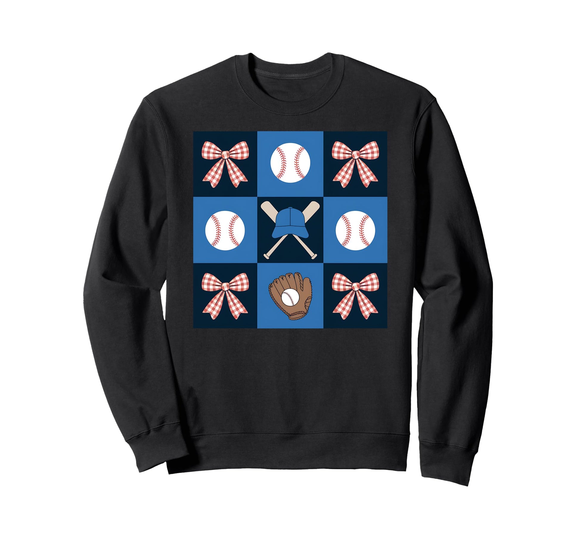 Baseball Sister Coquette Bow Sweatshirt - Casual Everyday Wear Men Women - T-Shirt, Sweatshirt, Hoodie
