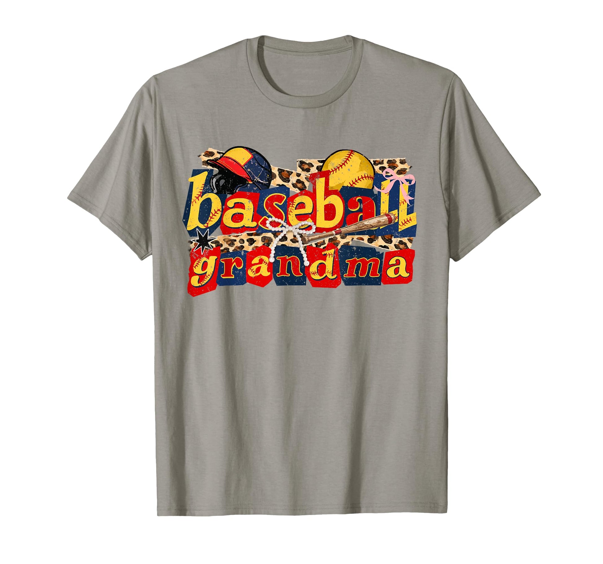 Baseball Grandma Coquette Bow T T-Shirt - Fun Novelty Design for Adults - T-Shirt, Sweatshirt, Hoodie