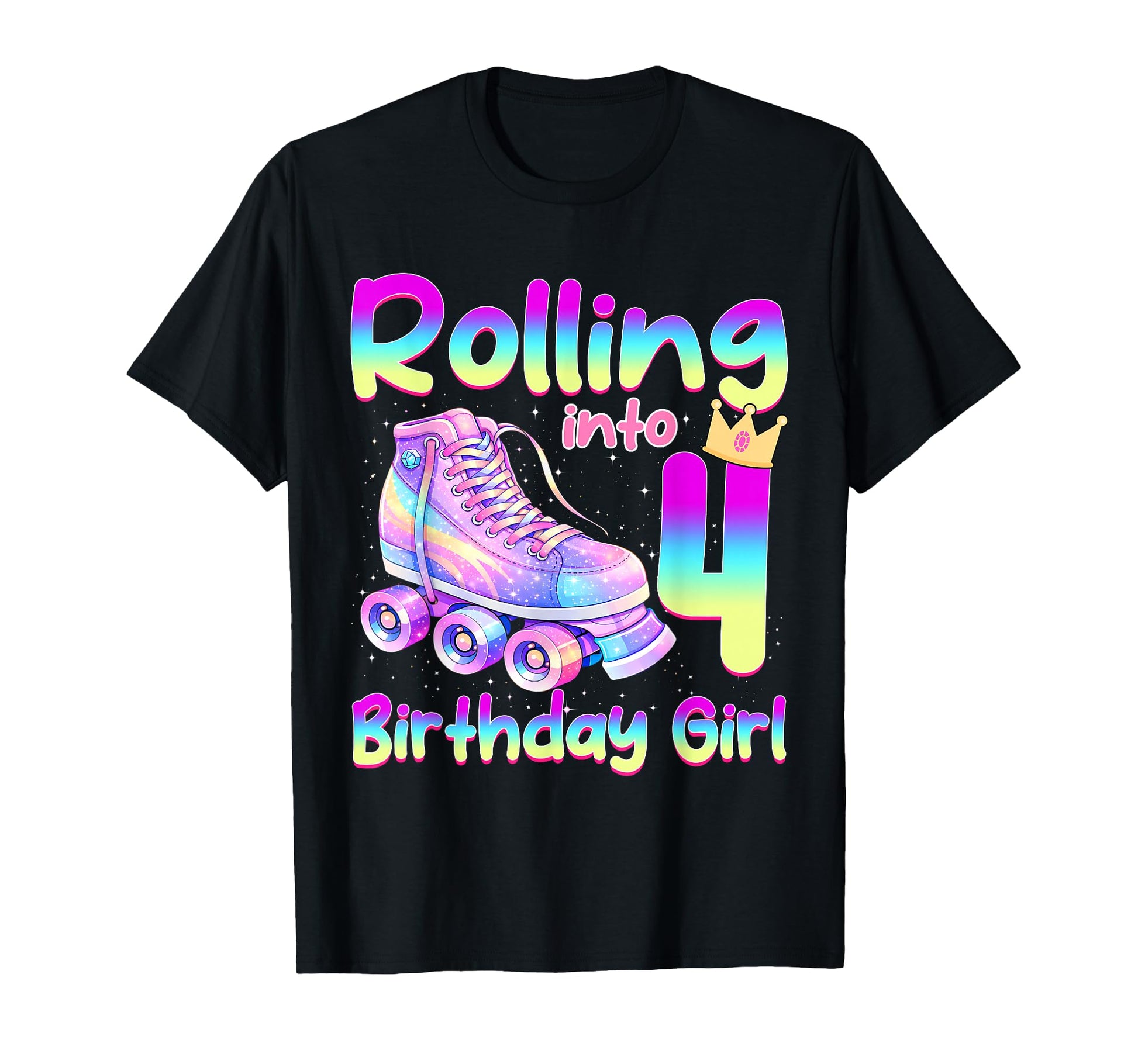 Rolling Into 4 Years Old Roller T-Shirt - Unique Graphic for Adults - T-Shirt, Sweatshirt, Hoodie