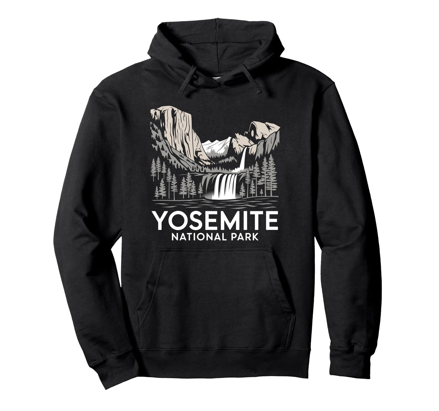 Yosemite Falls California National Park Hoodie - Unique Graphic for Adults - T-Shirt, Sweatshirt, Hoodie