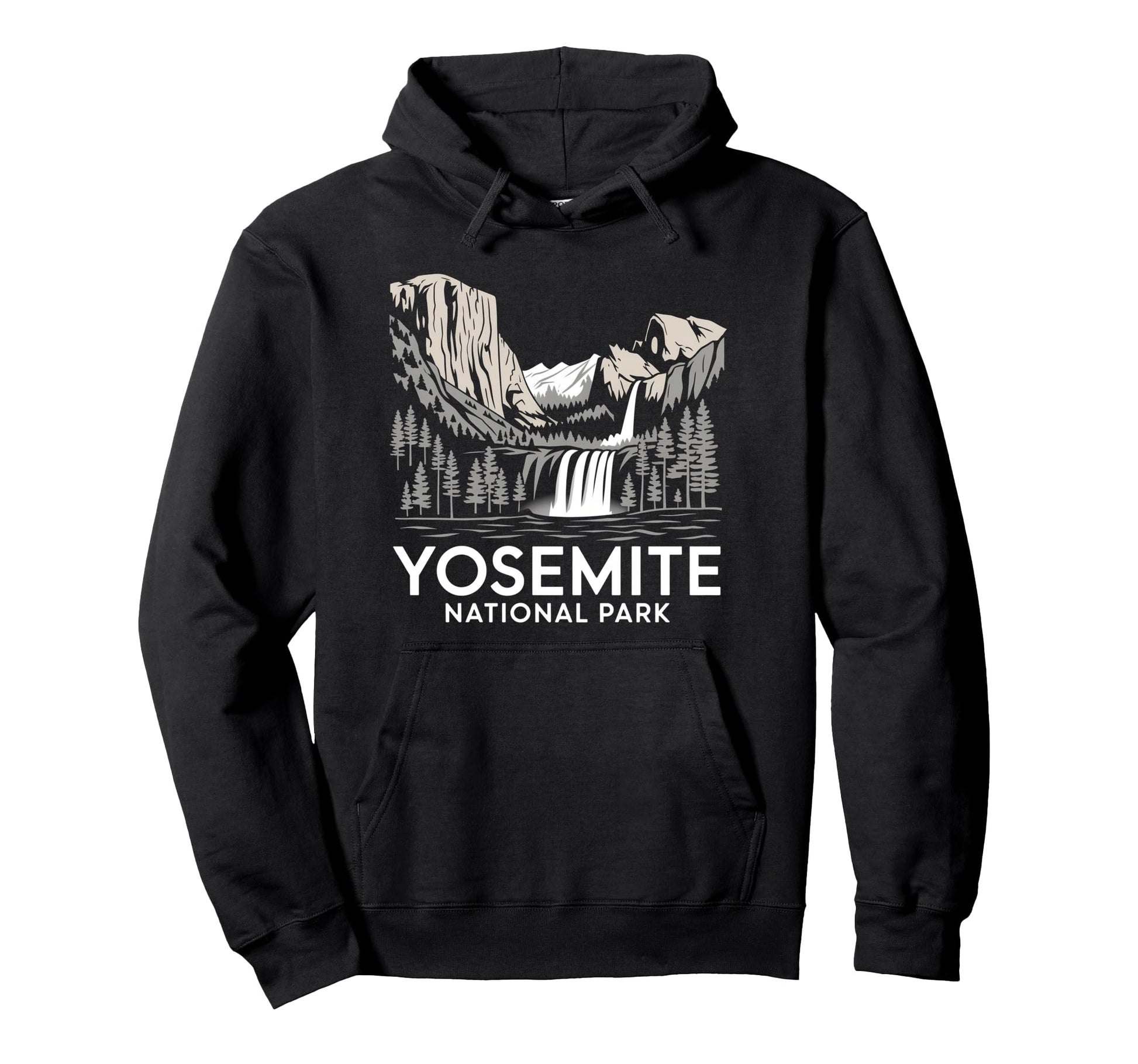 Yosemite Falls California National Park Hoodie - Unique Graphic for Adults - T-Shirt, Sweatshirt, Hoodie