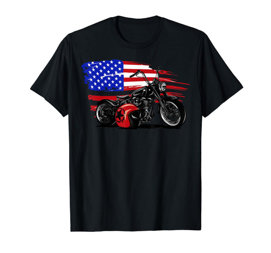 America Motorcycle Biker Gift Bikes T-Shirt - Aesthetic Graphic Men Women - T-Shirt, Sweatshirt, Hoodie