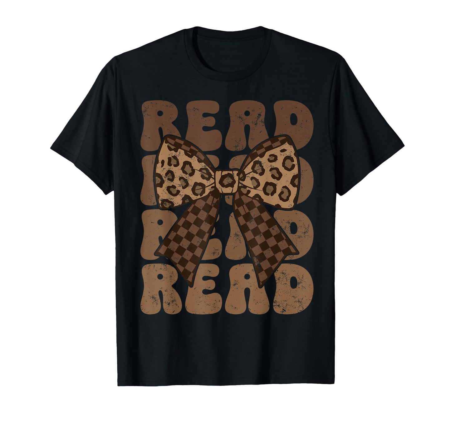 Read Coquette Bow Western Groovy Leopard T-Shirt - Custom Art Print Unisex - T-Shirt, Sweatshirt, Hoodie